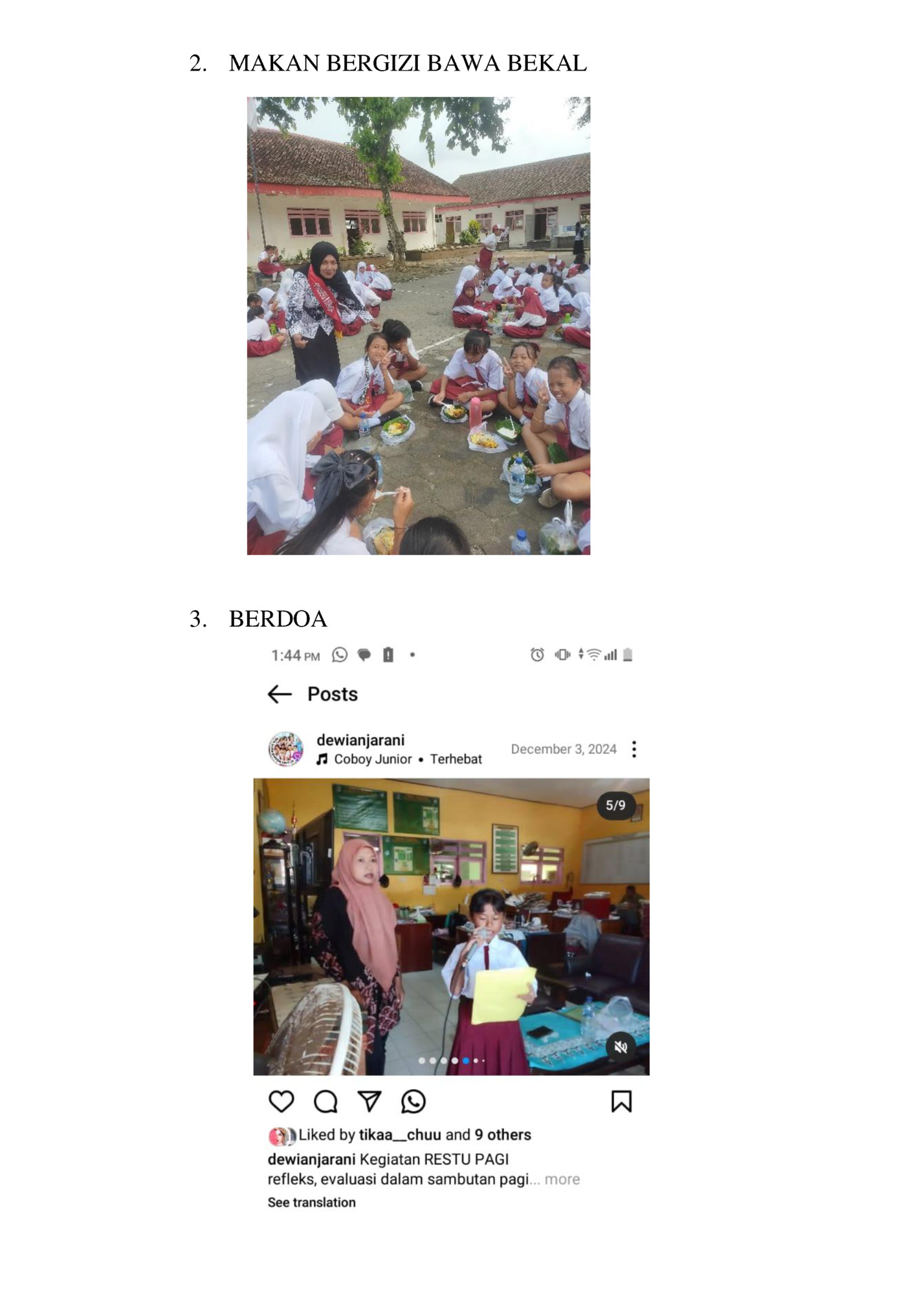 2. MAKAN BERGIZI BAWA BEKAL