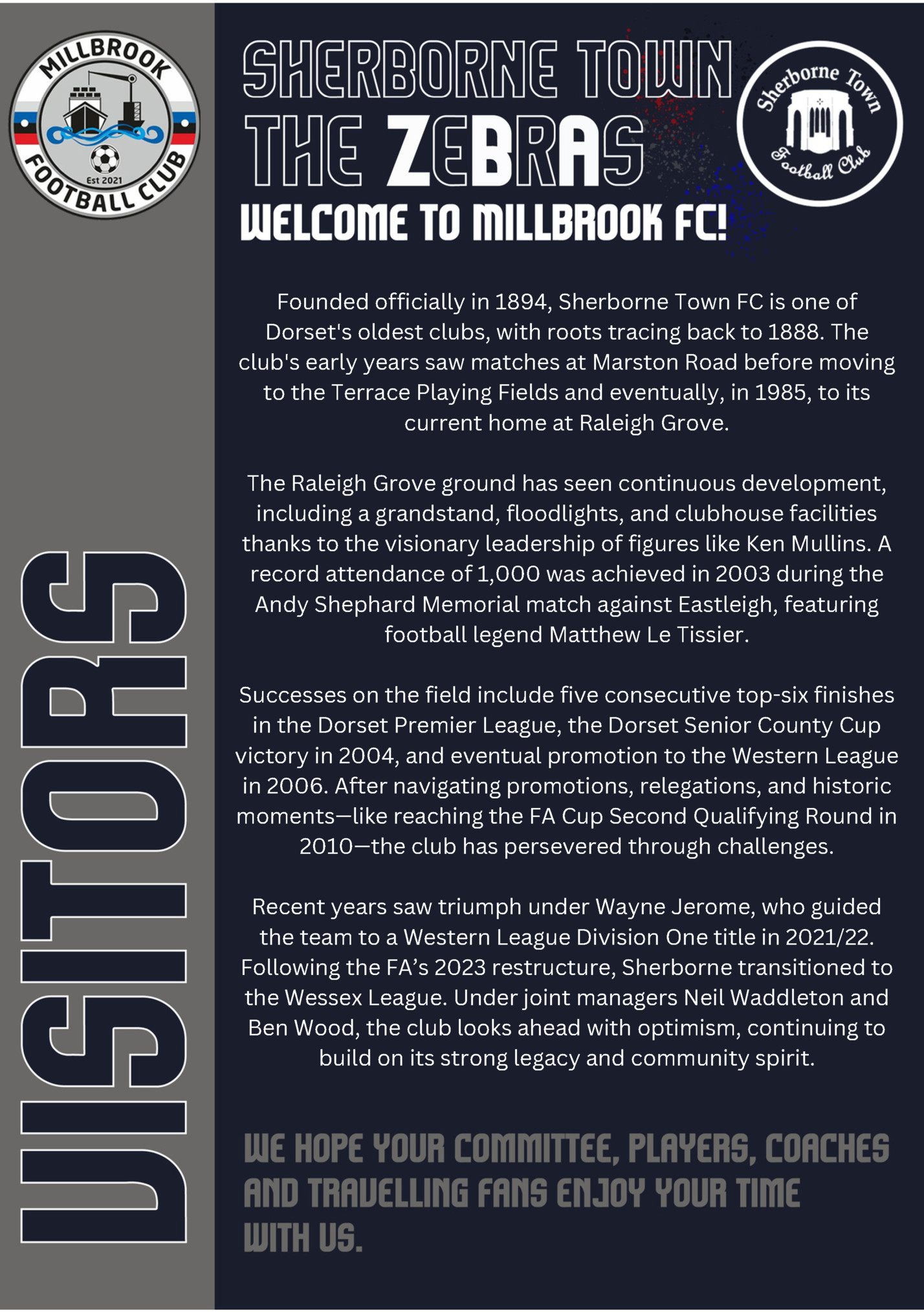 AFC Portchester, founded in 1971, gained its current identity after