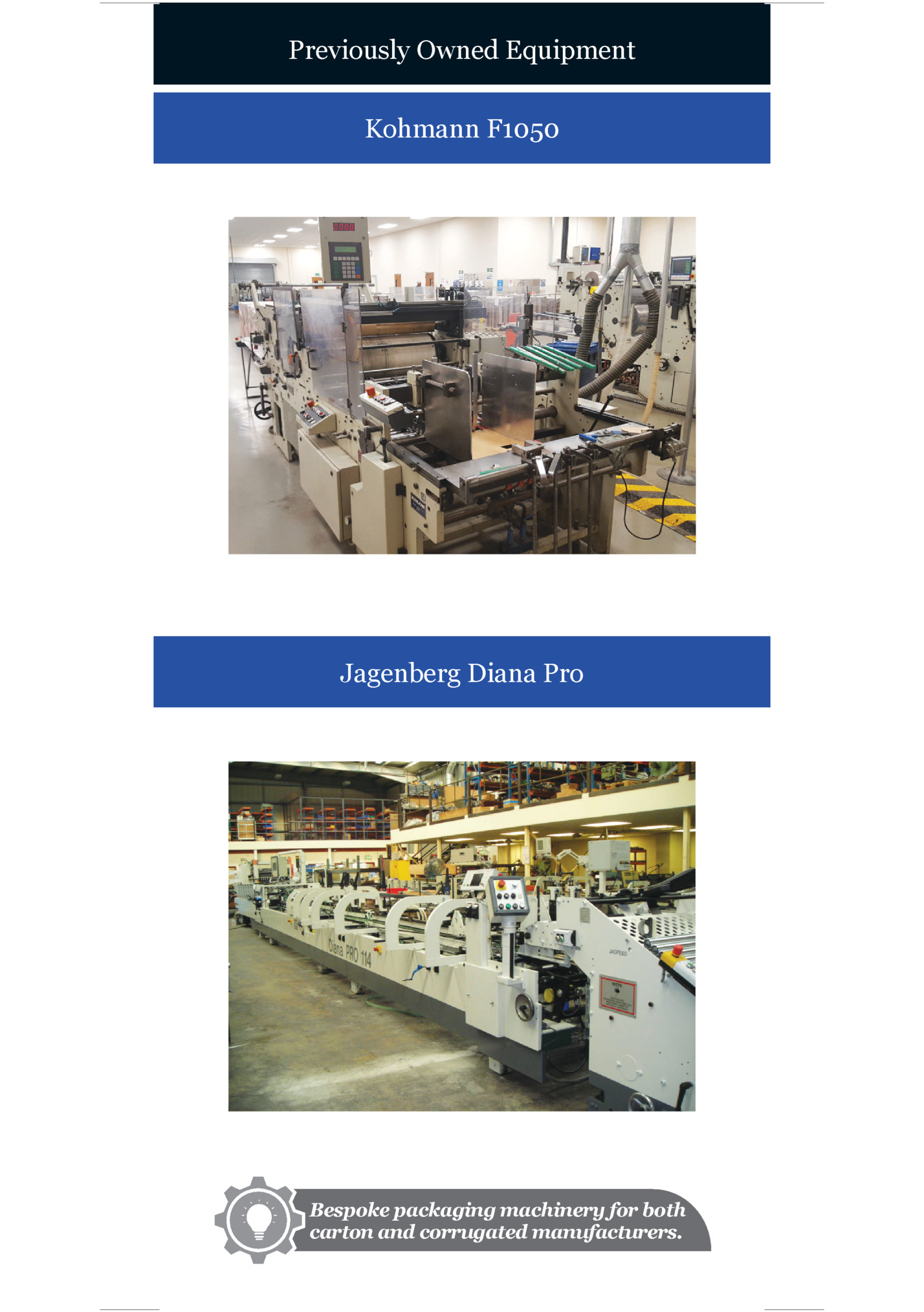 Previously Owned Equipment