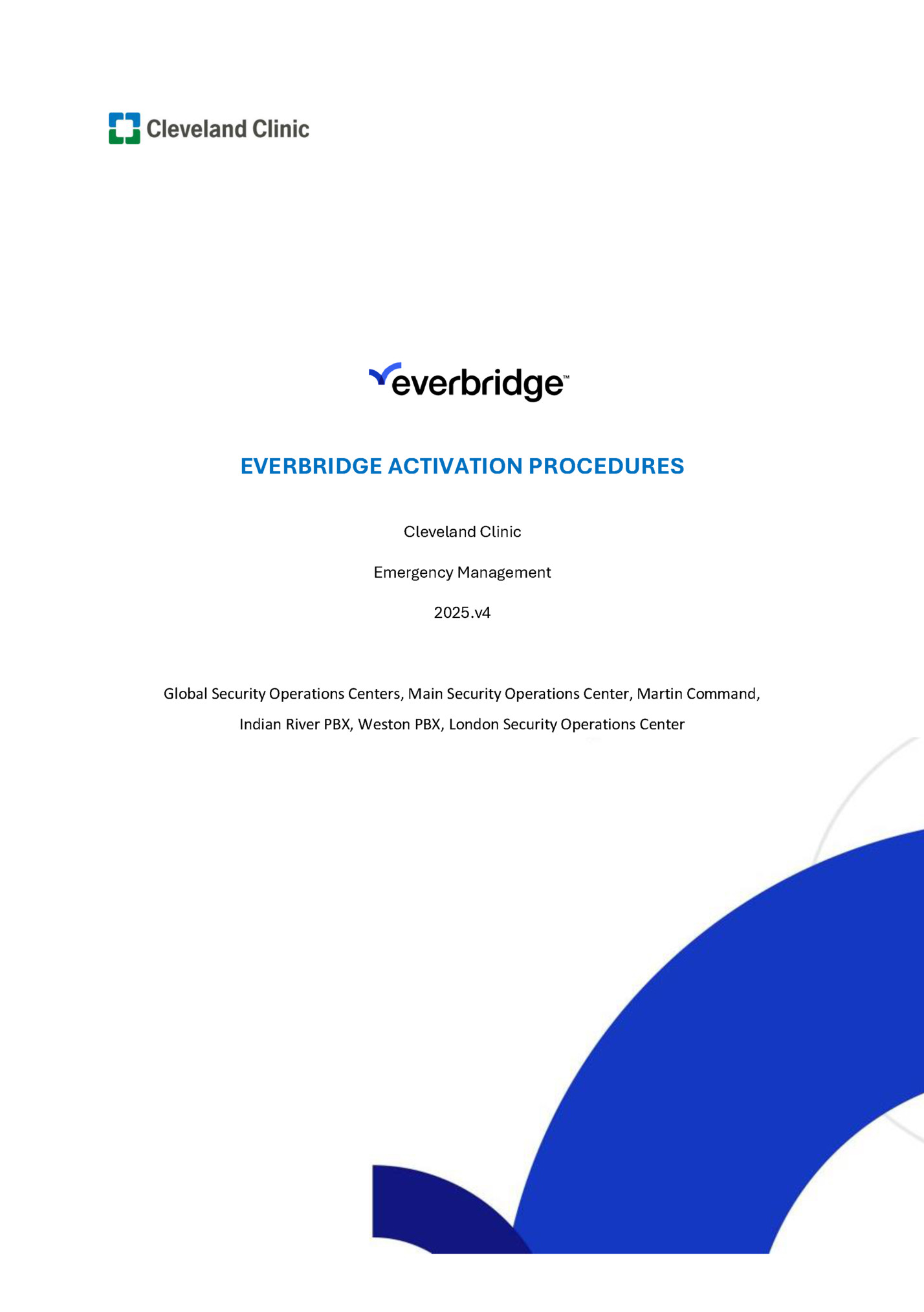 EVERBRIDGE ACTIVATION PROCEDURES