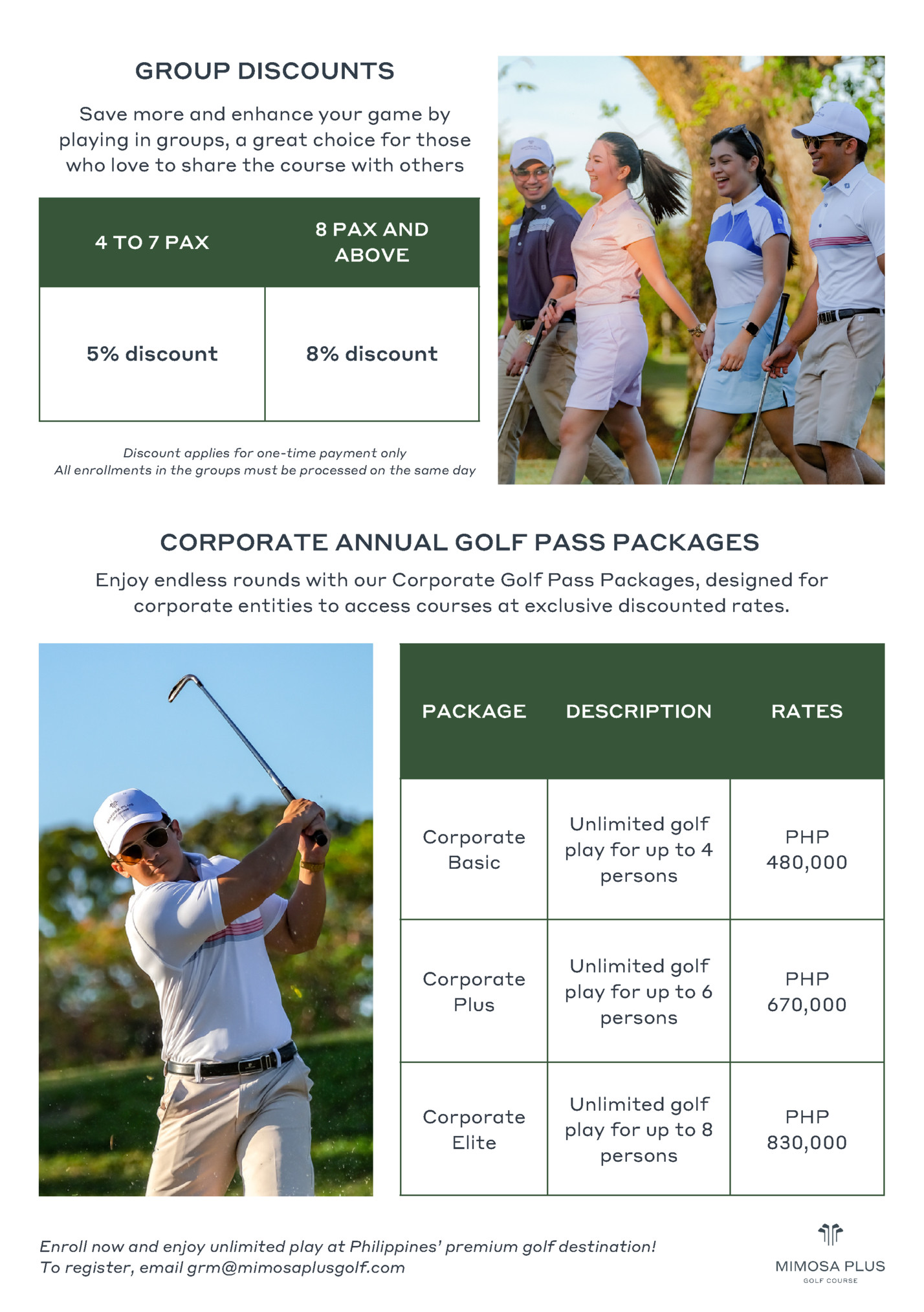 GROUP DISCOUNTS