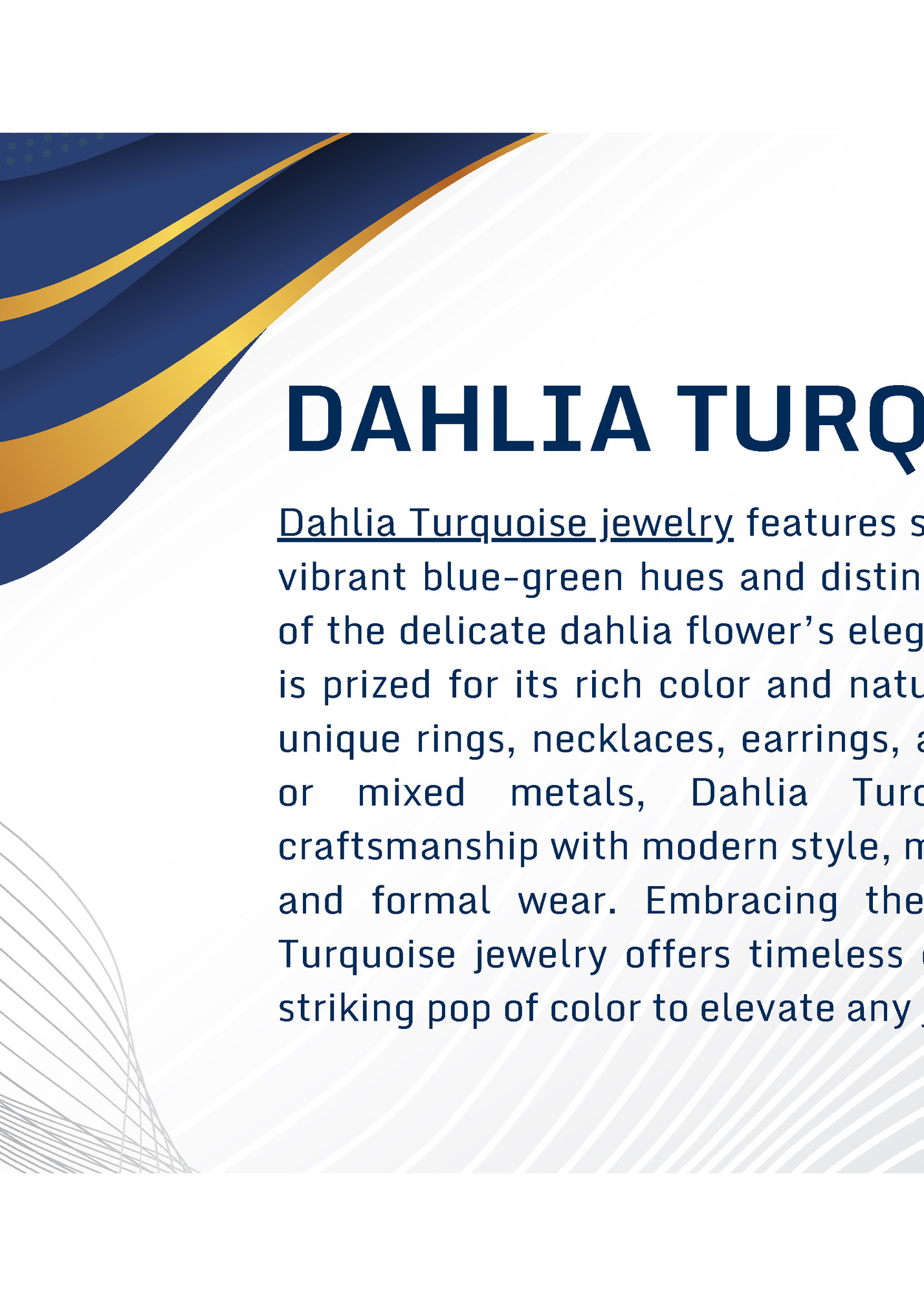 DAHLIA TURQUOISE JEWELRY