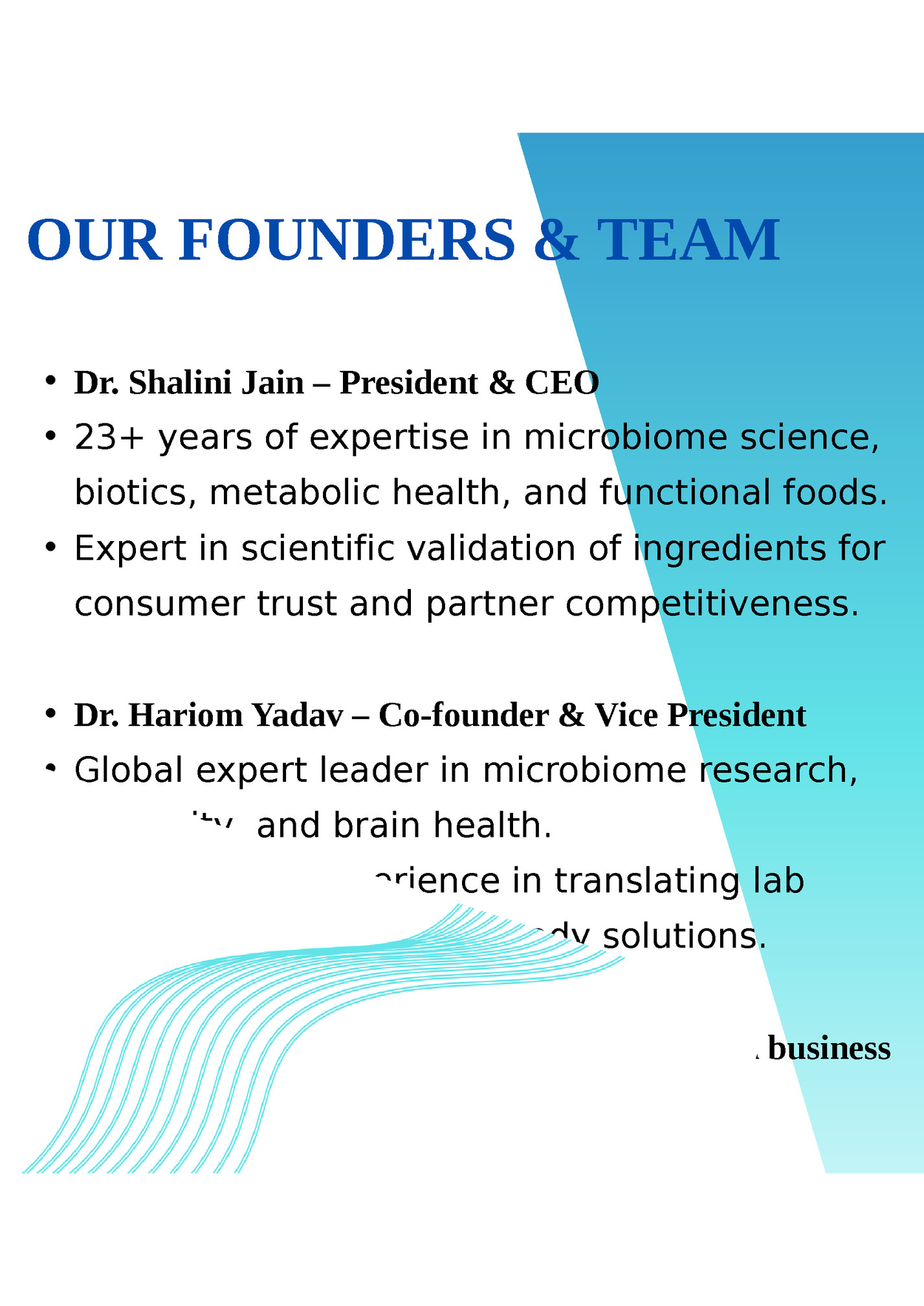 OUR FOUNDERS & TEAM