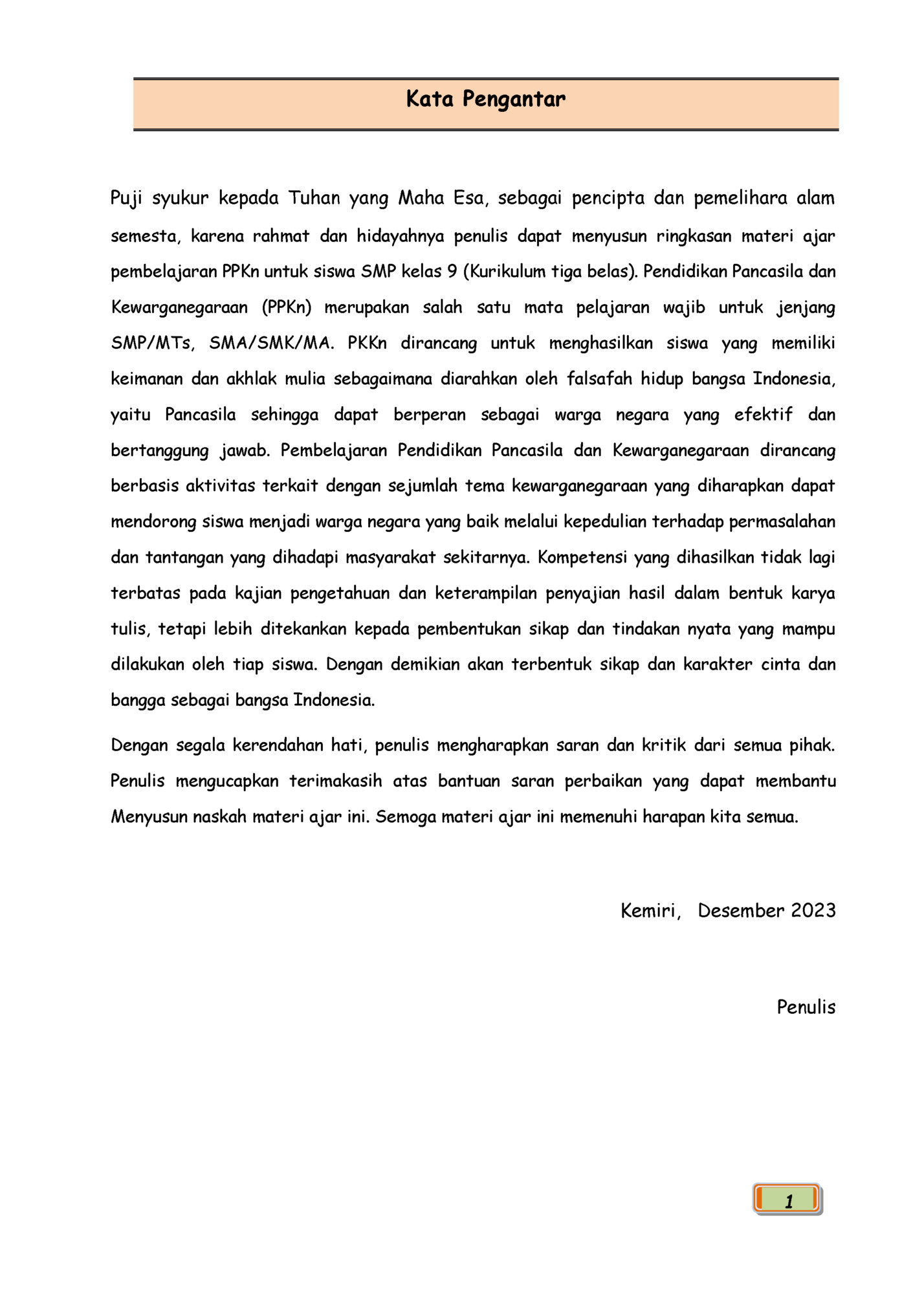 Kata Pengantar
