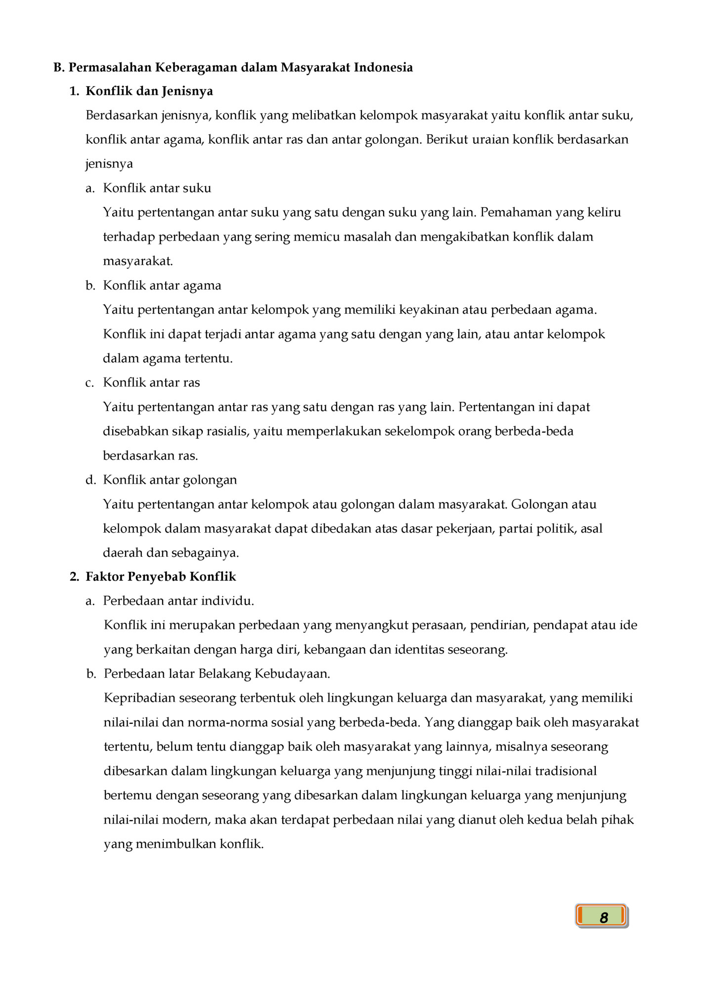 B. Permasalahan Keberagaman dalam Masyarakat Indonesia
