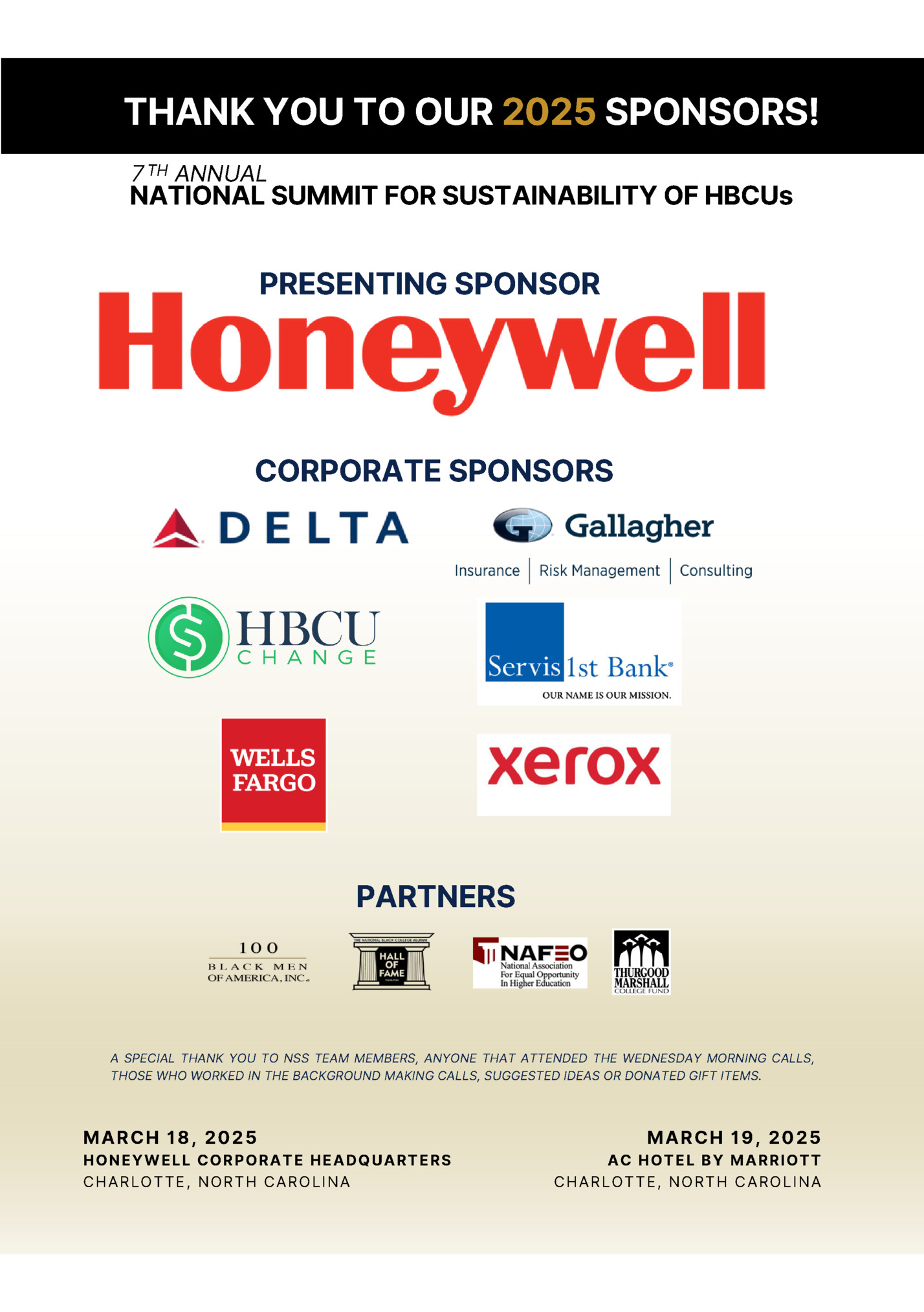 THANK YOU TO OUR 2025 SPONSORS!