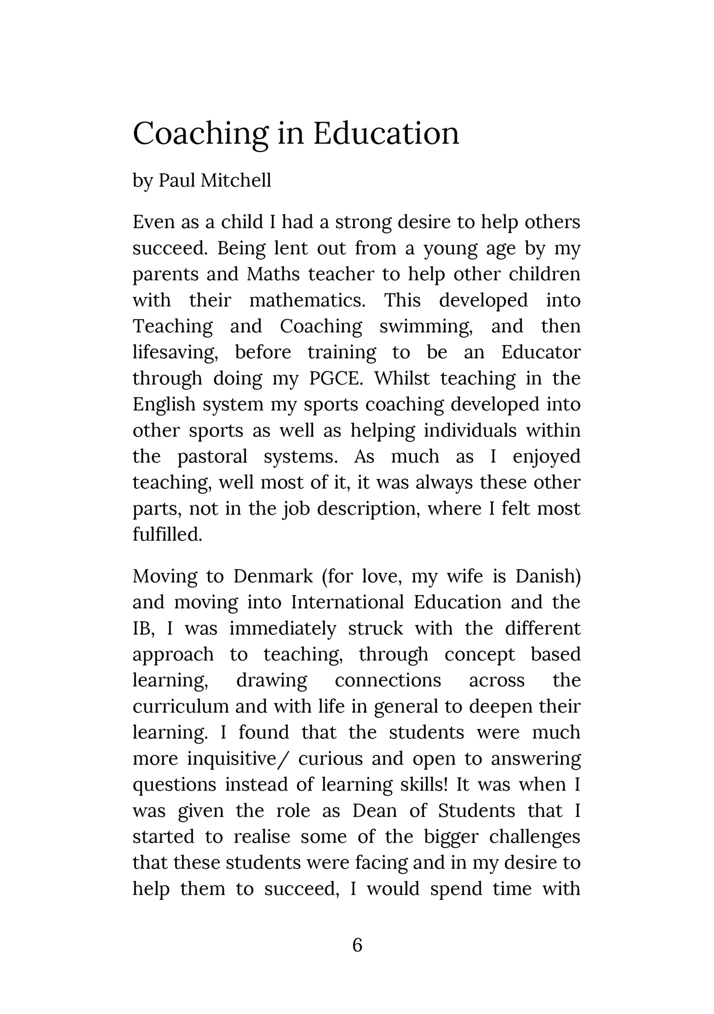 Coaching in Education