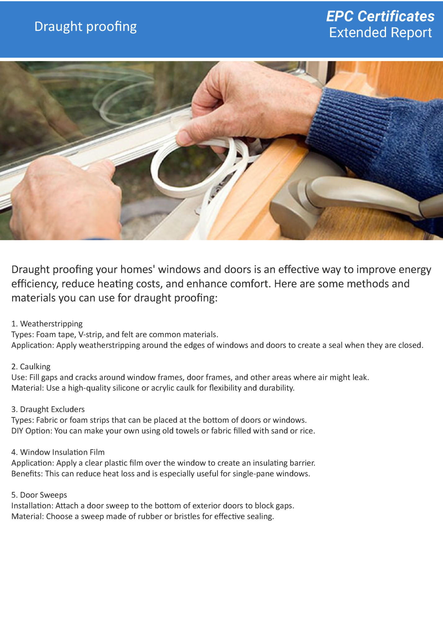 Draught prooﬁng