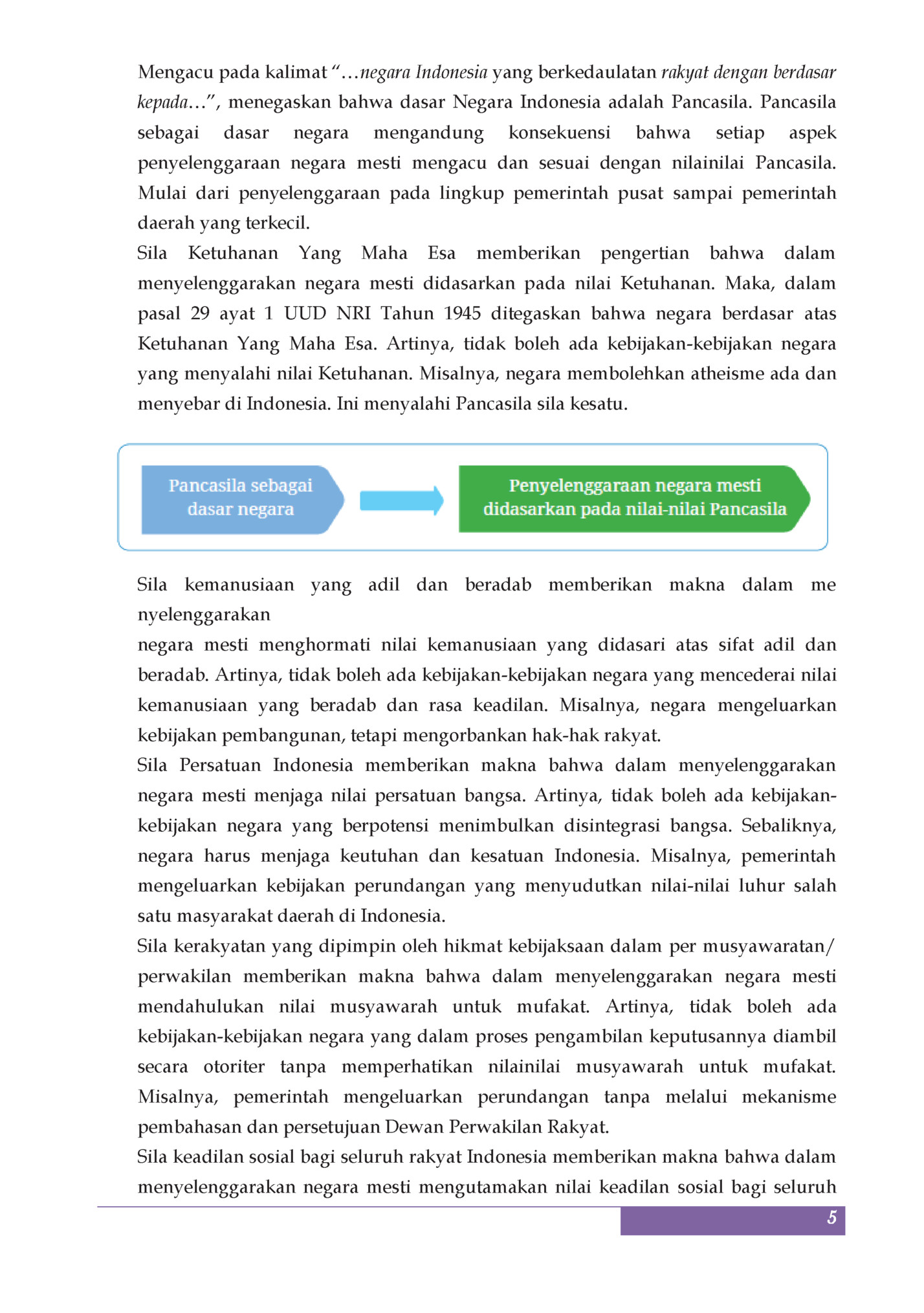 Mengacu pada kalimat “…negara Indonesia yang berkedaulatan rakyat dengan berdasar