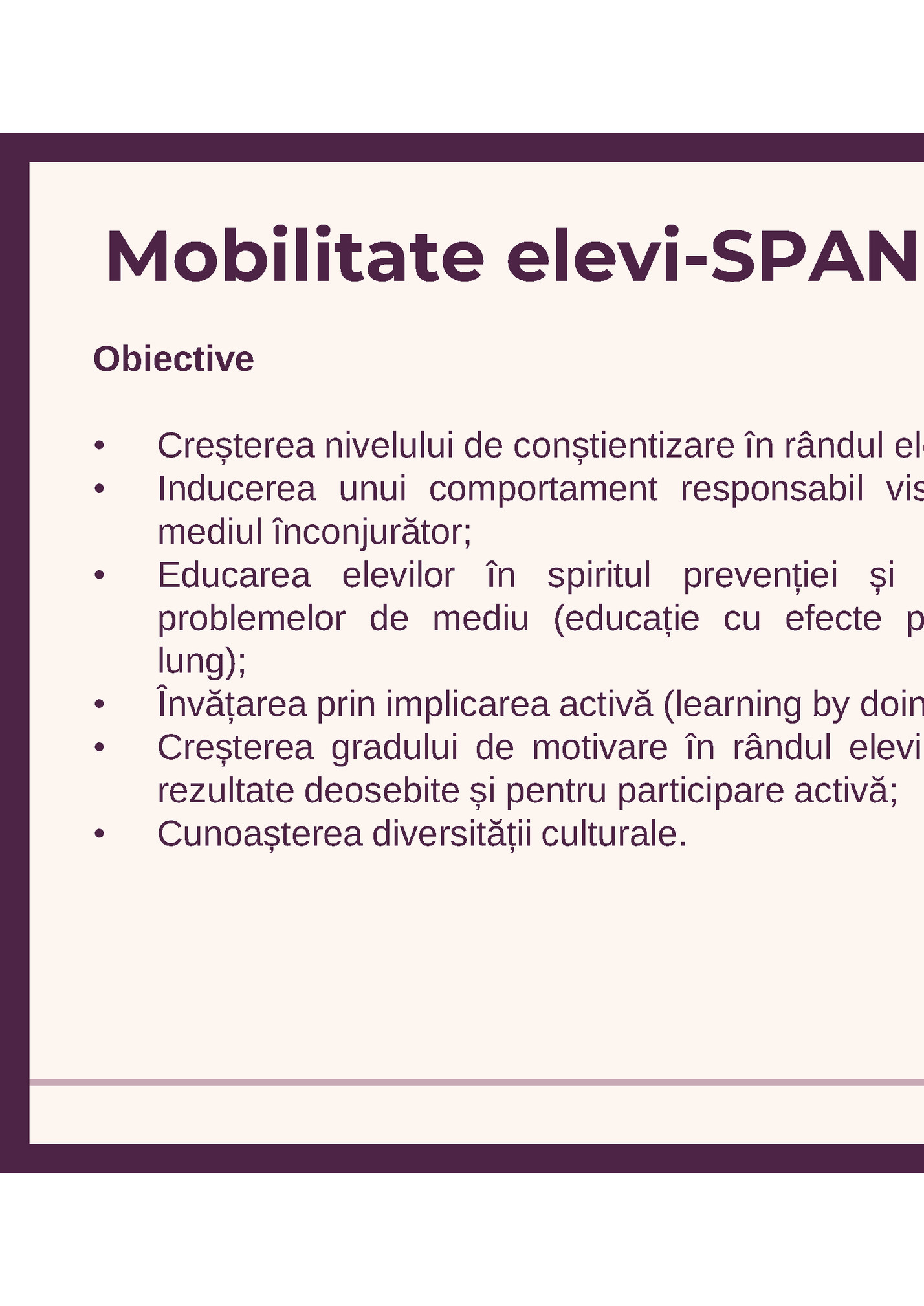 Mobilitate elevi-SPANIA