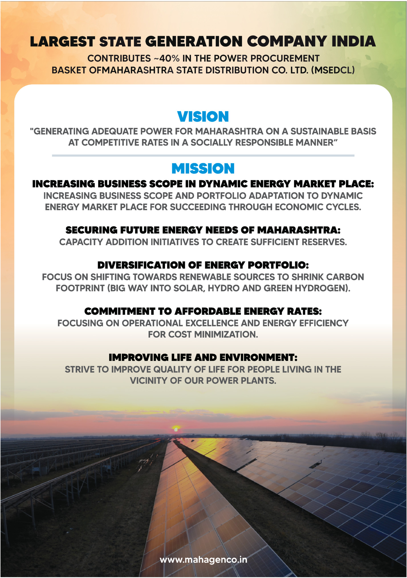 LARGEST STATE GENERATION COMPANY INDIA