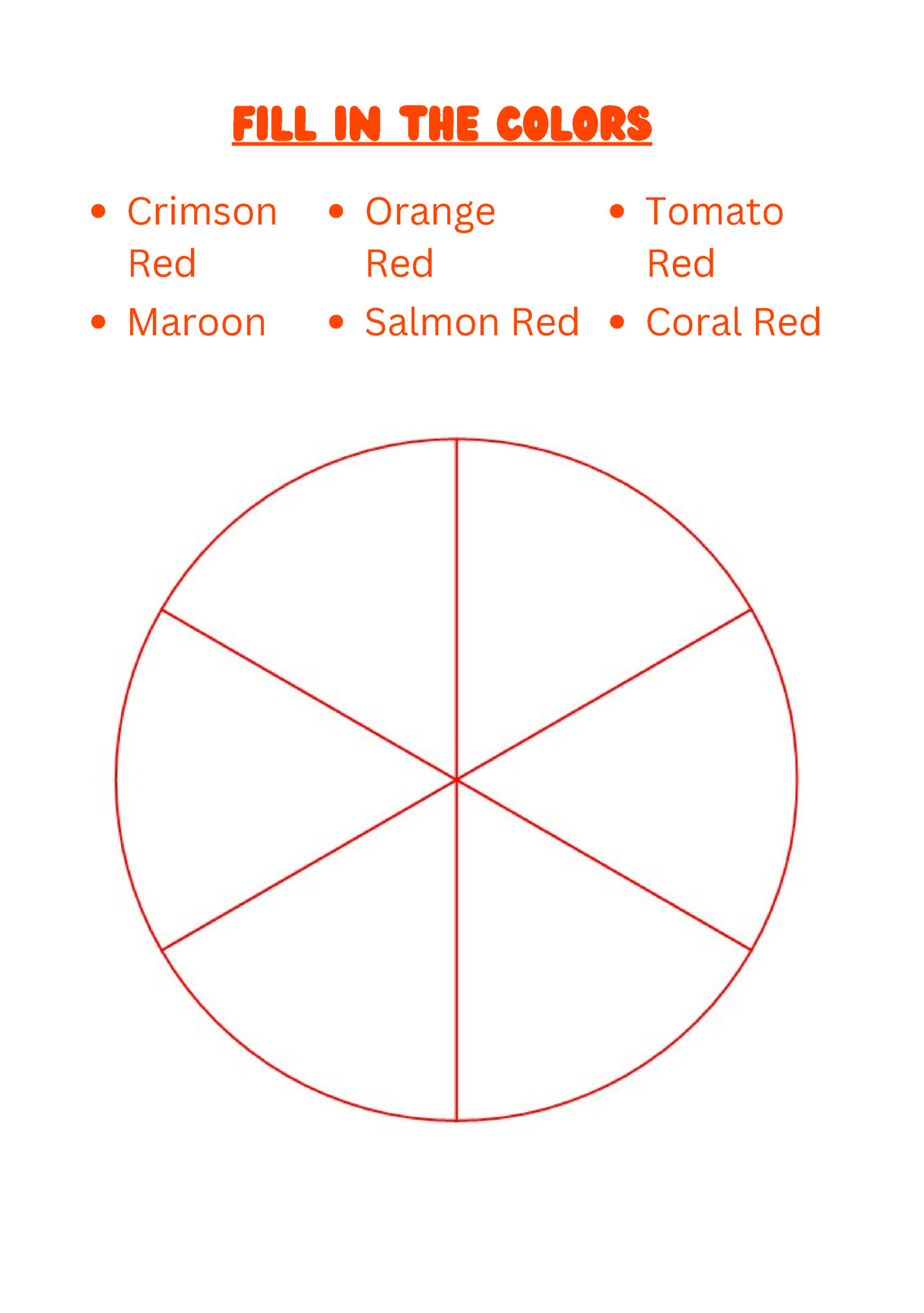 Fill in the colors