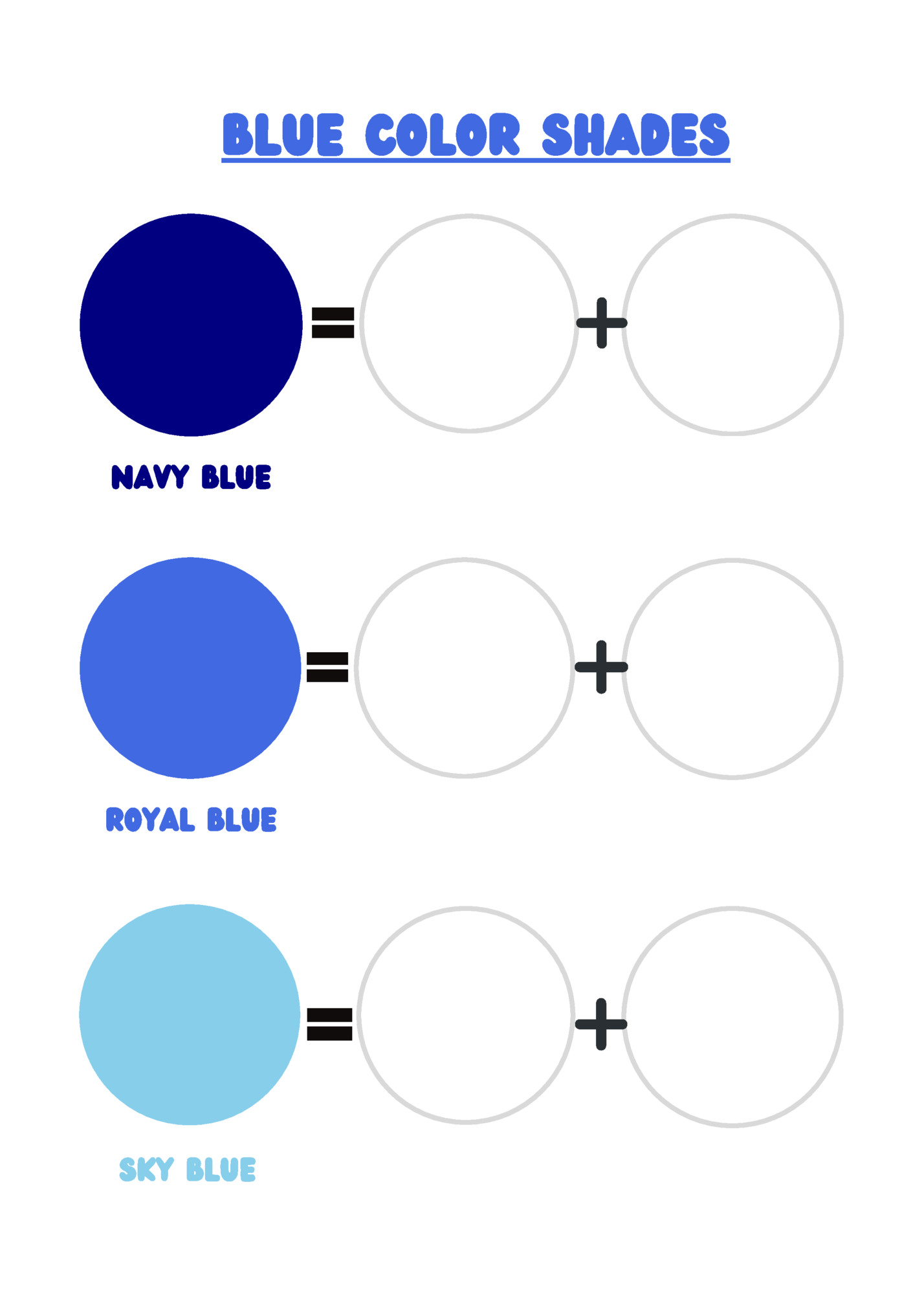 BLUE COLOR SHADES
