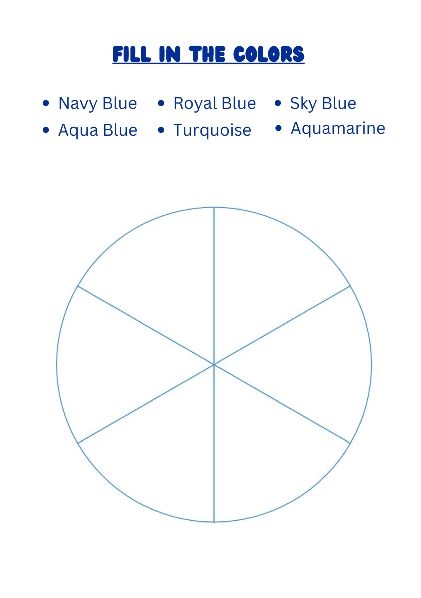 Fill in the colors