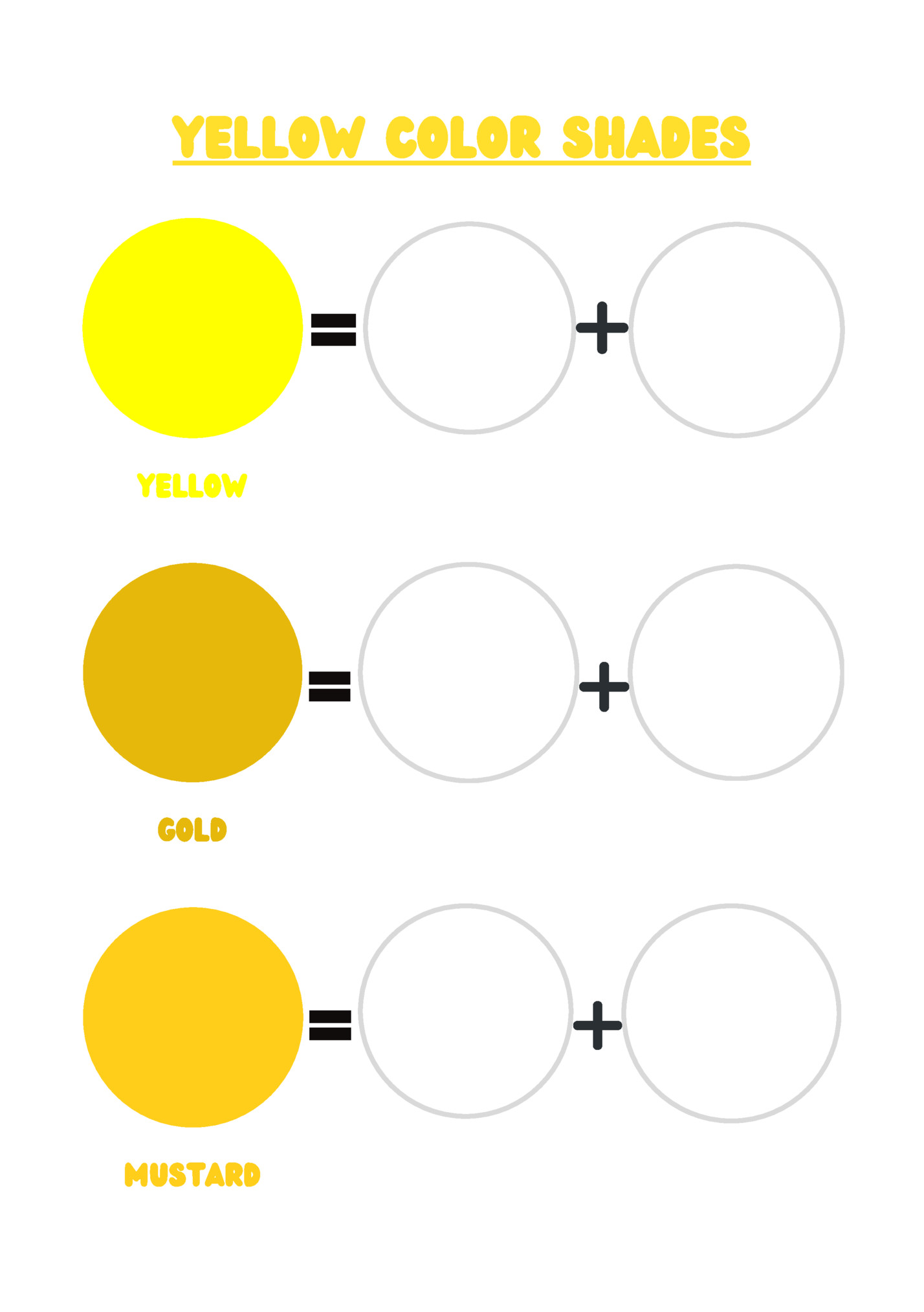 YELLOW COLOR SHADES