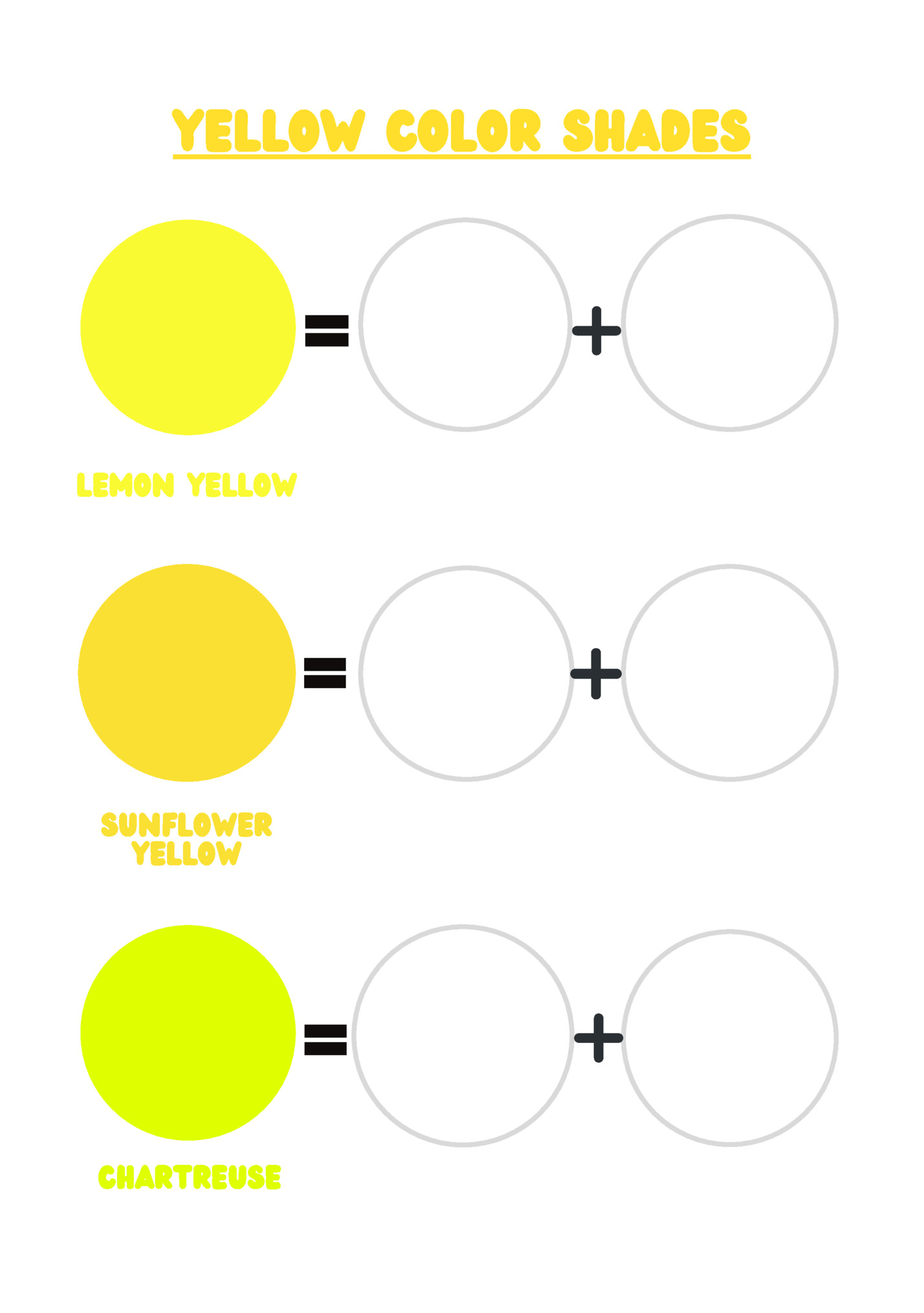 YELLOW COLOR SHADES