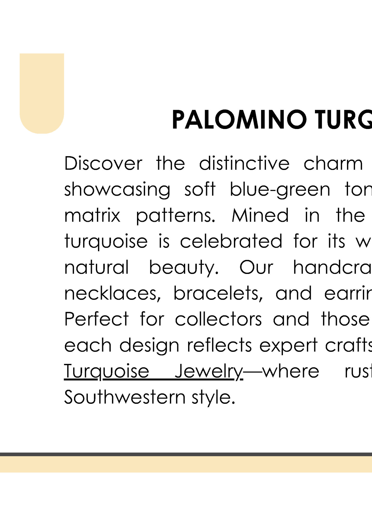 PALOMINO TURQUOISE JEWELRY