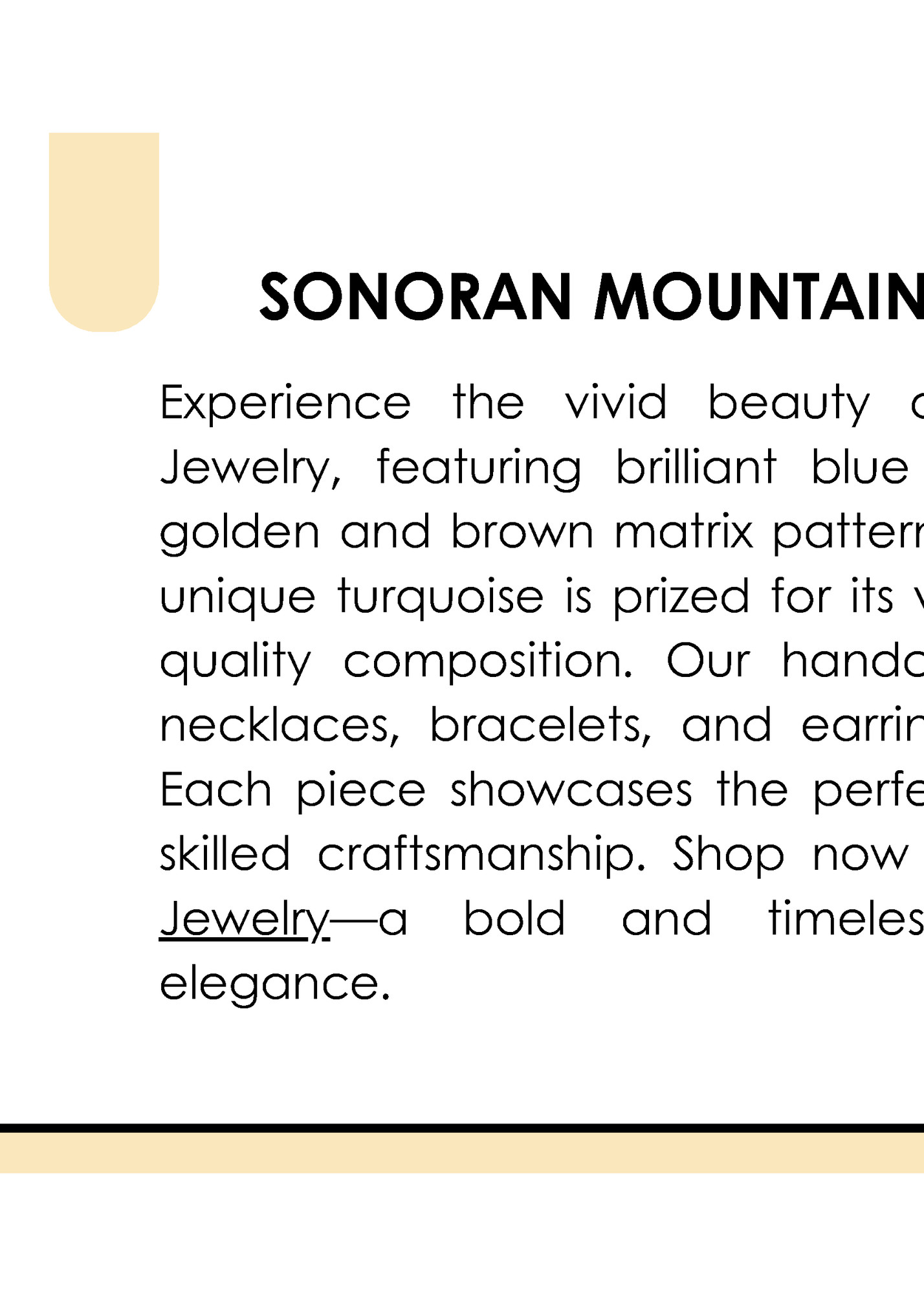 SONORAN MOUNTAIN TURQUOISE JEWELRY