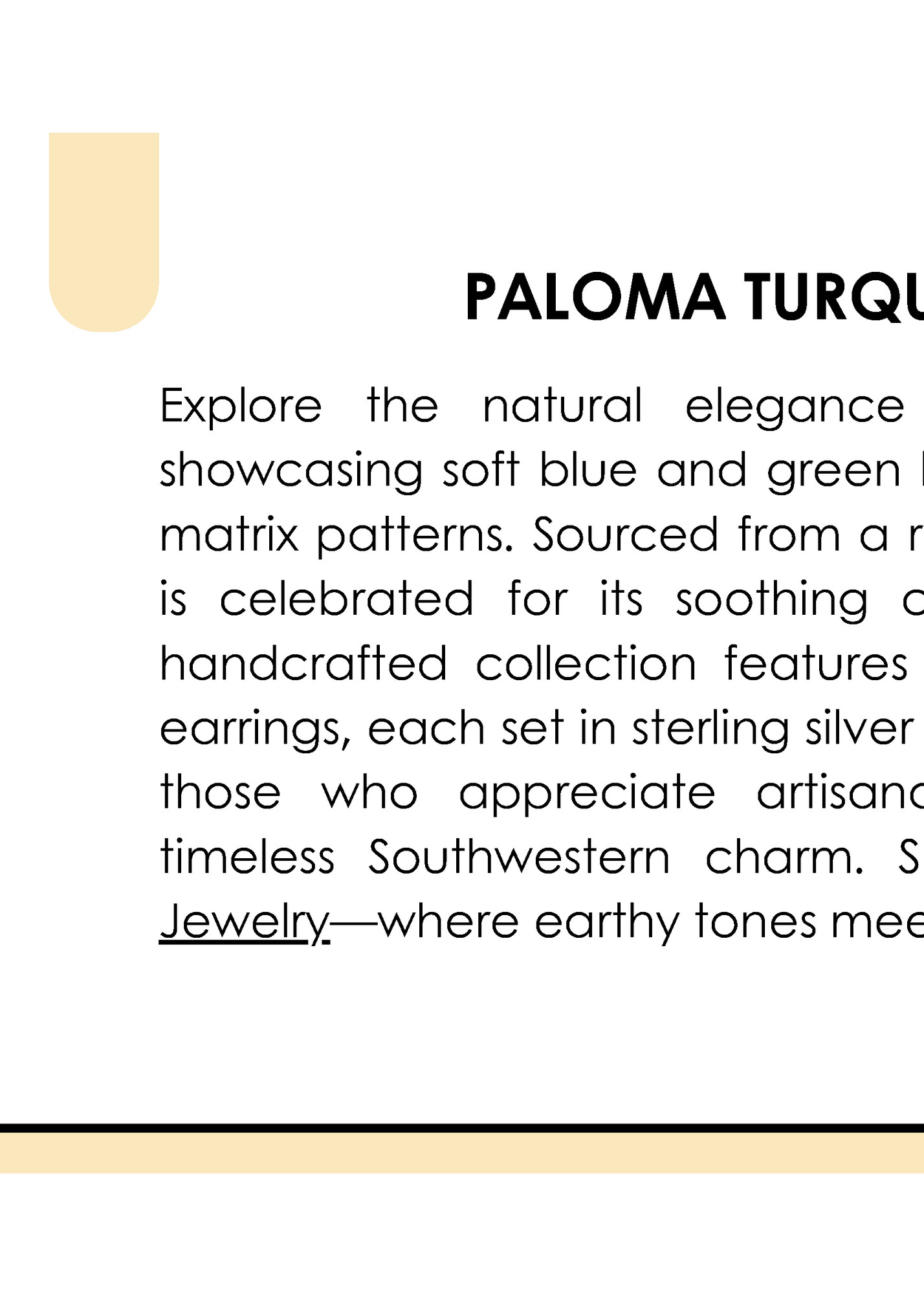 PALOMA TURQUOISE JEWELRY