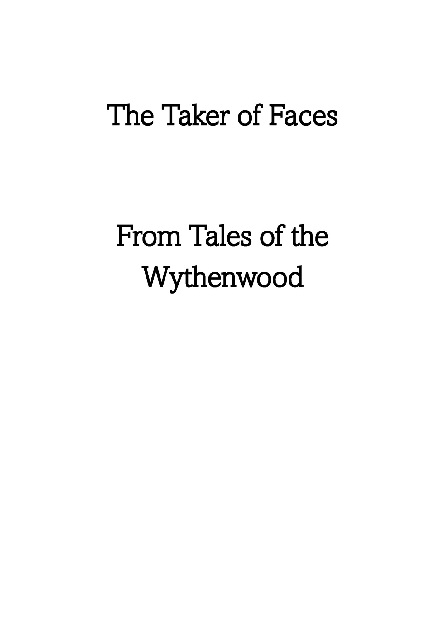 The Taker of Faces