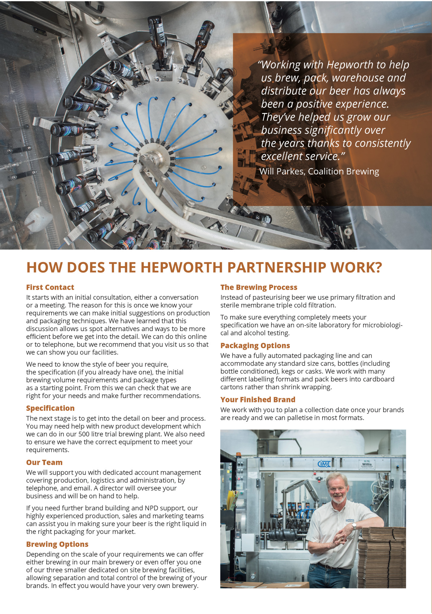 “ orking with Hepworth to help
