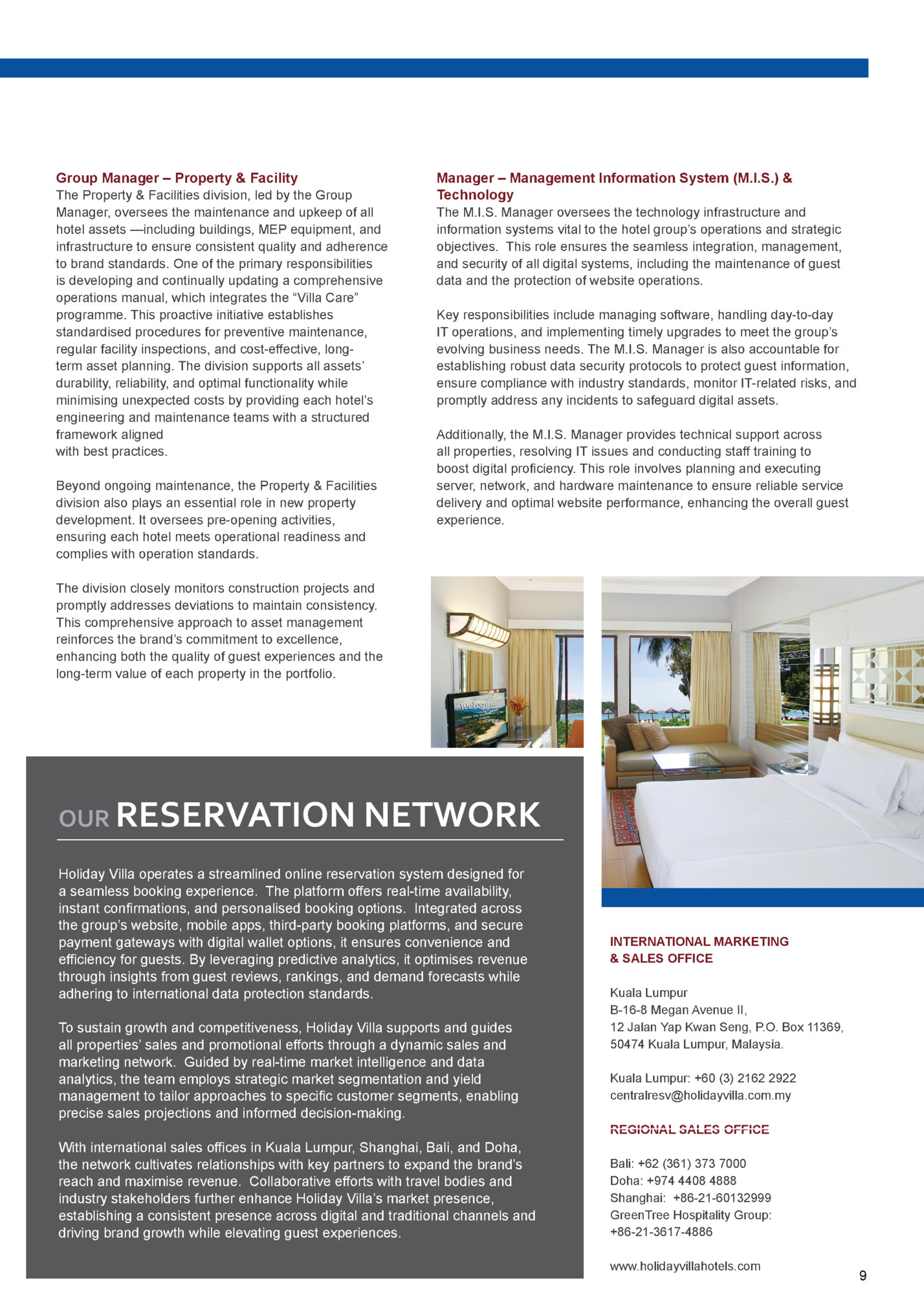 Group Manager – Property & Facility