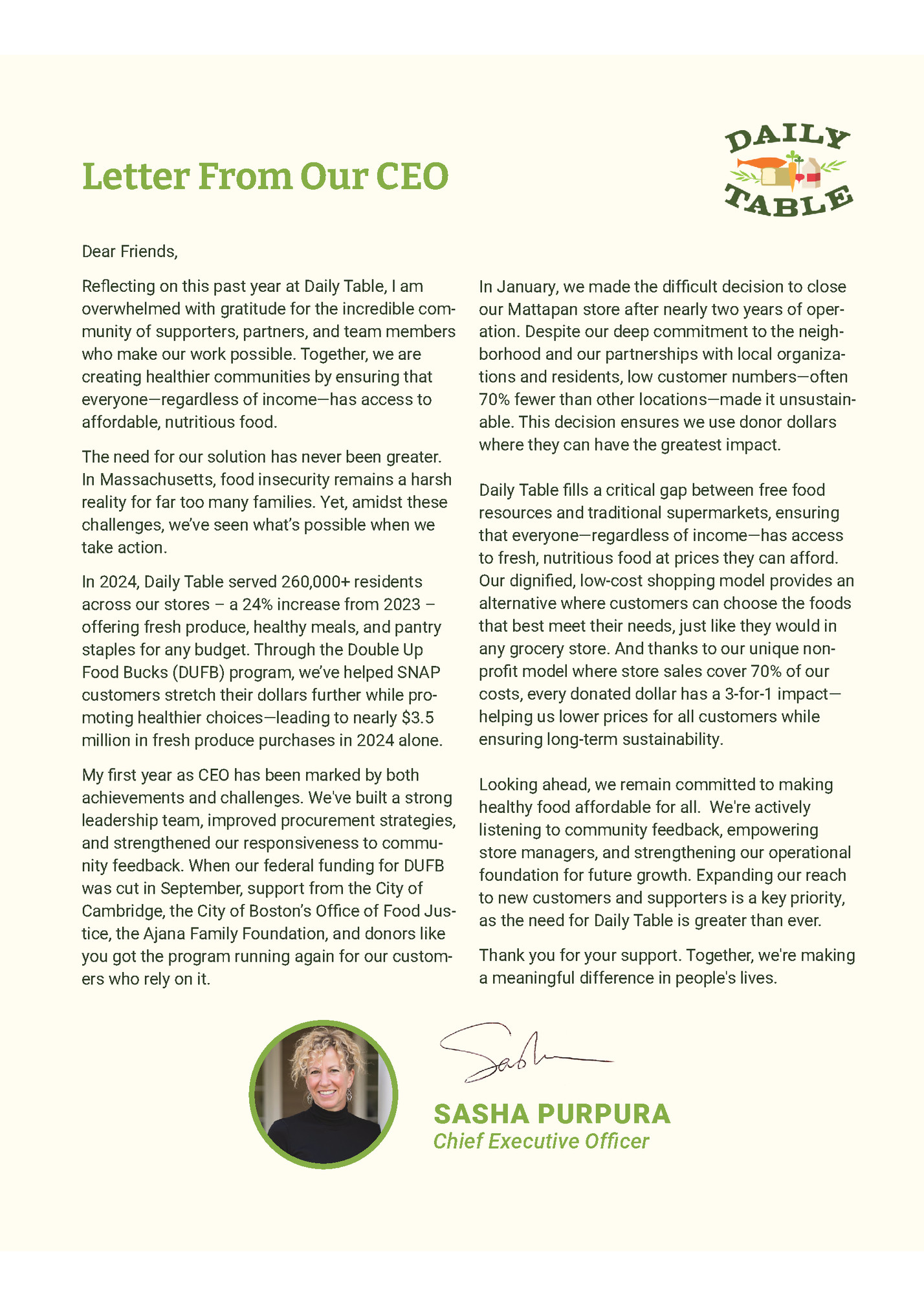 Letter From Our CEO