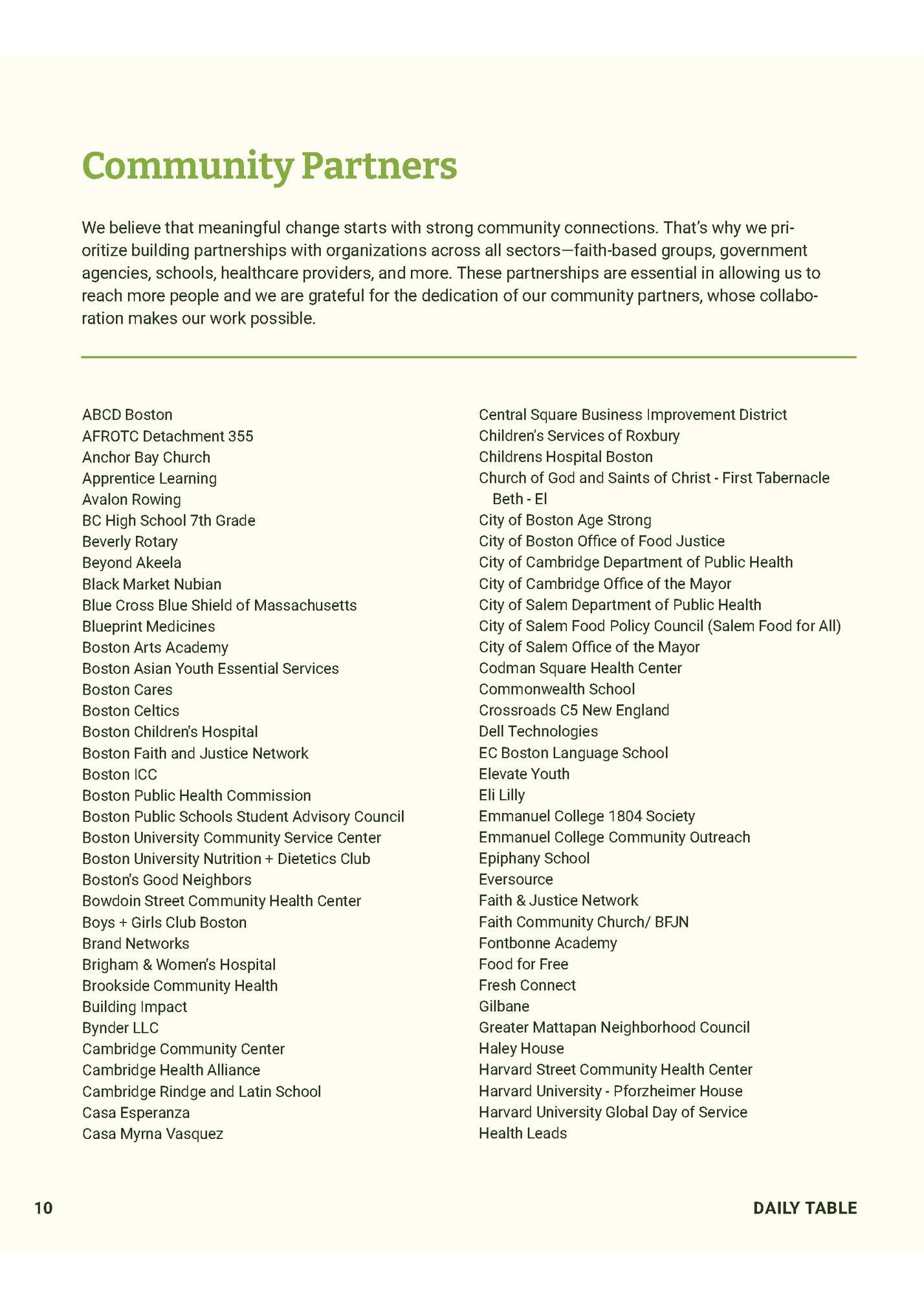 Community Partners