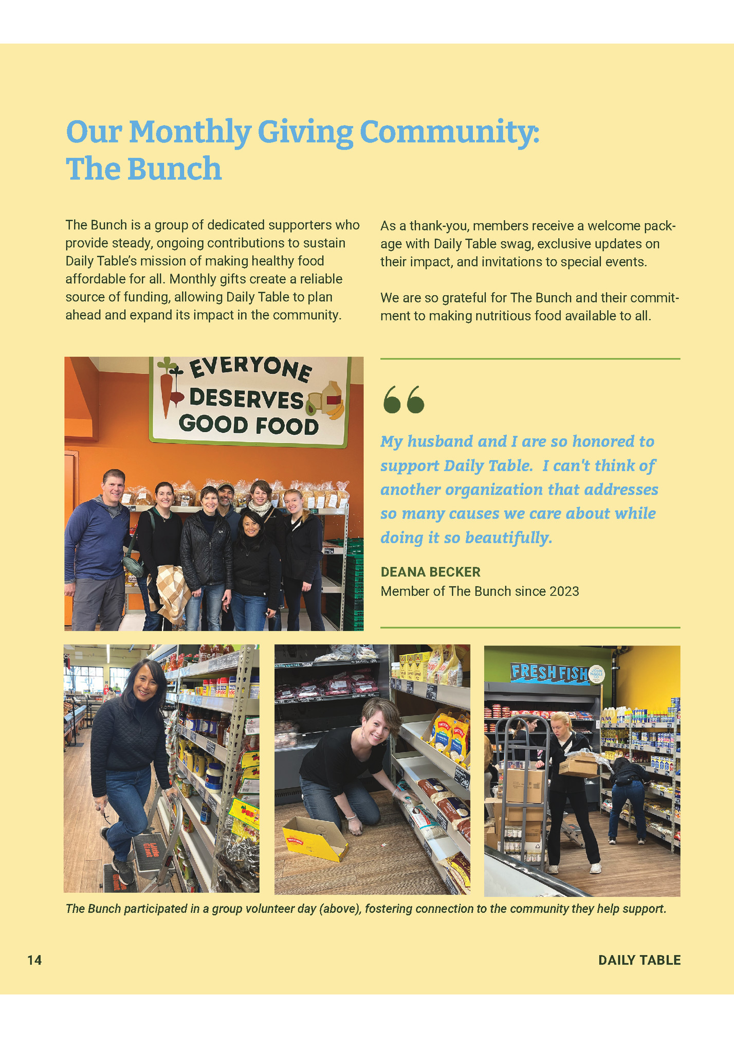 Our Monthly Giving Community: