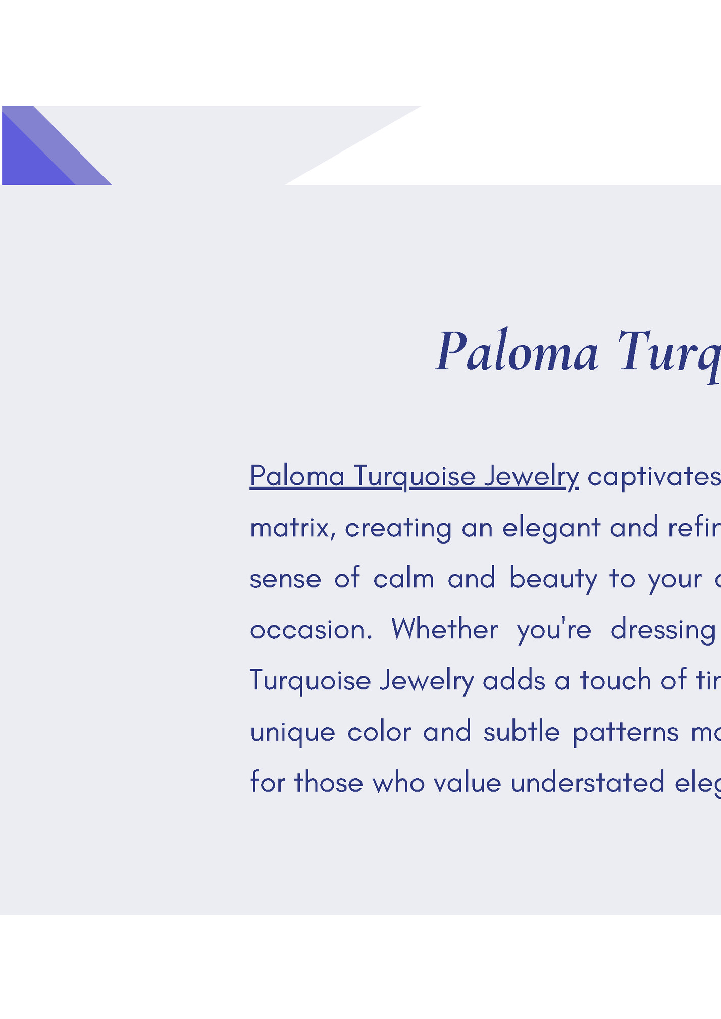 Paloma Turquoise Jewelry