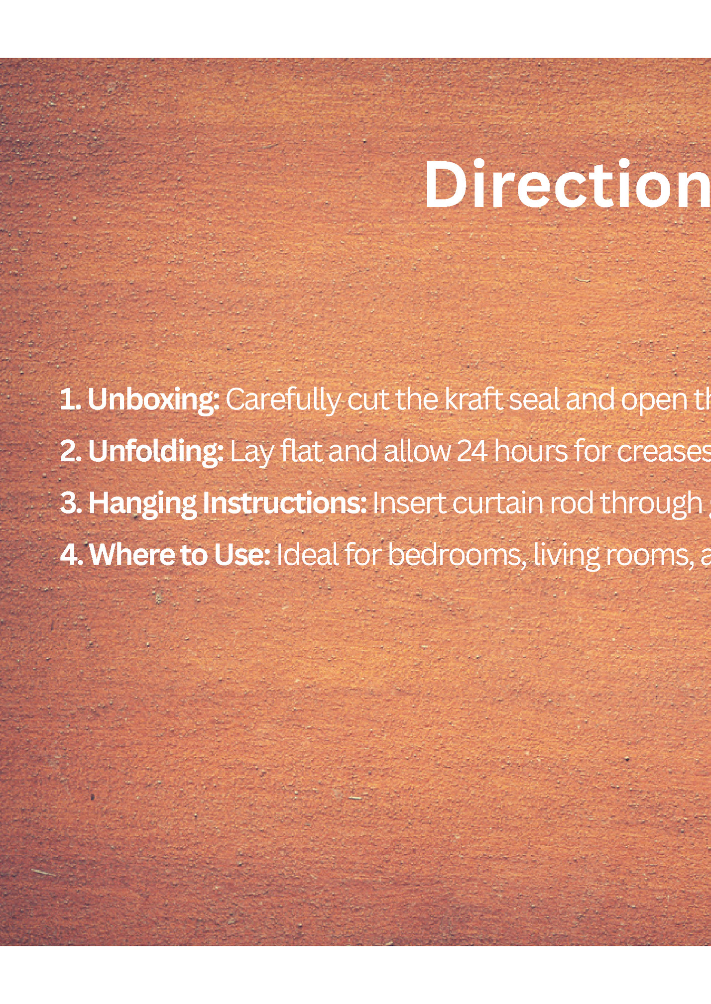 Directions for Use