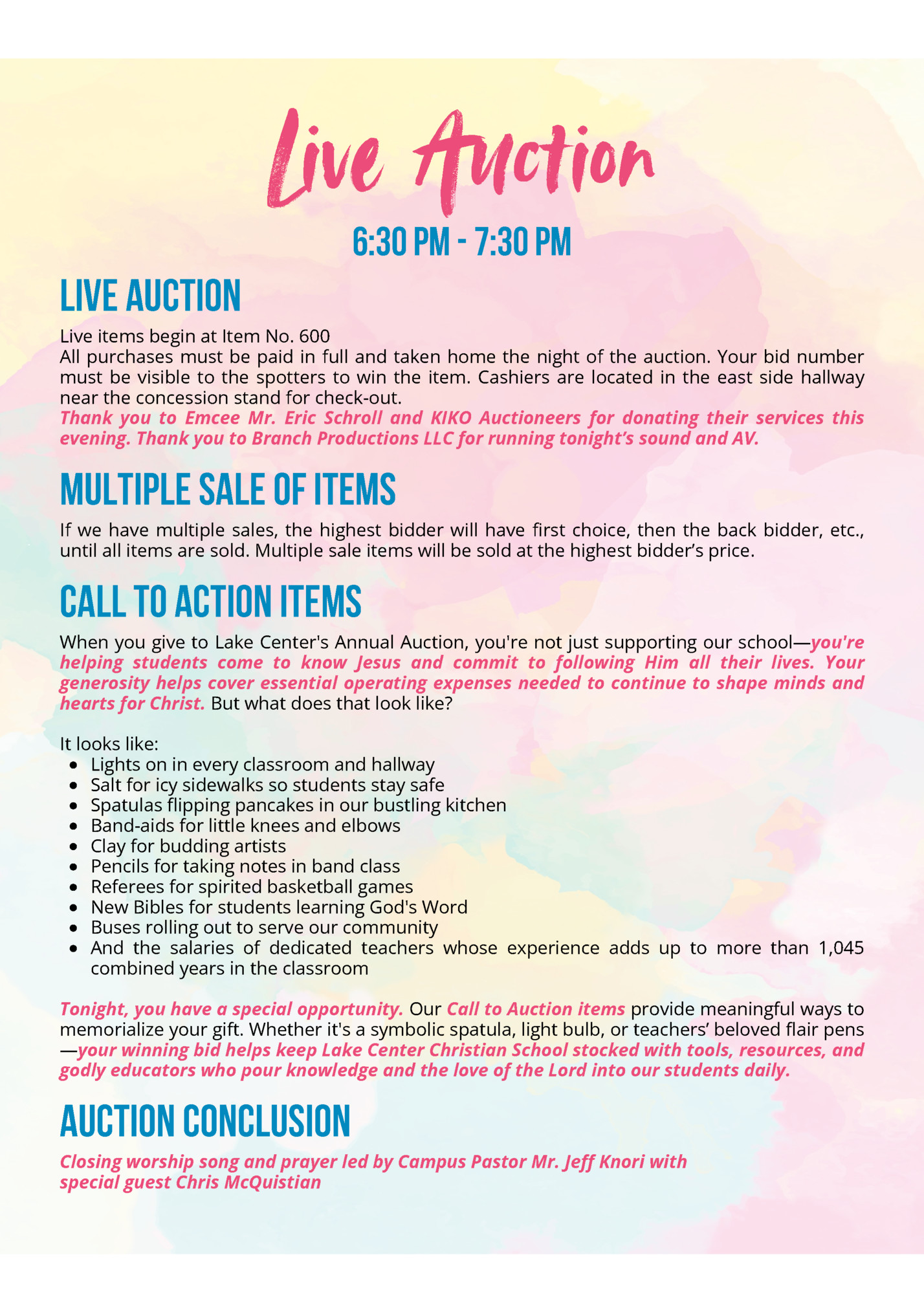 Live Auction