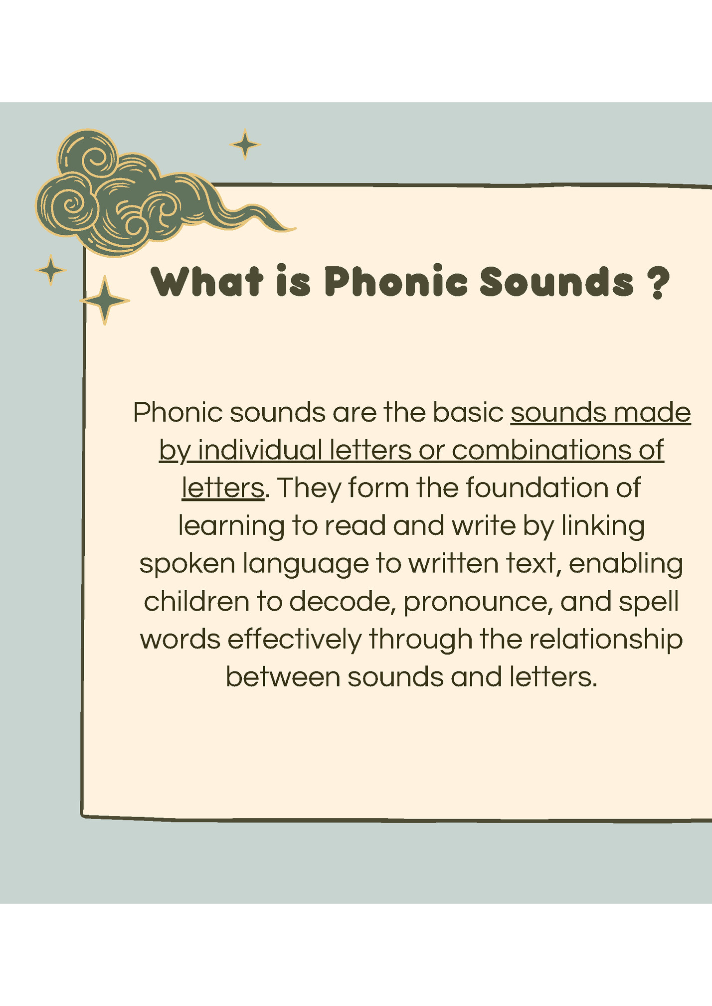 What is Phonic Sounds ?