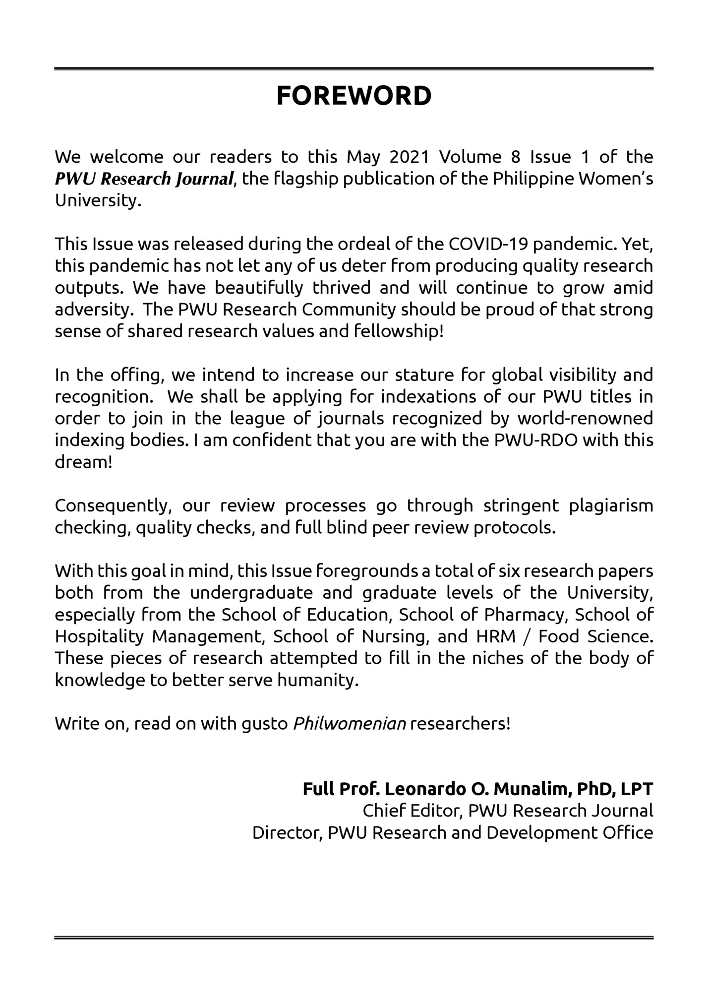FOREWORD