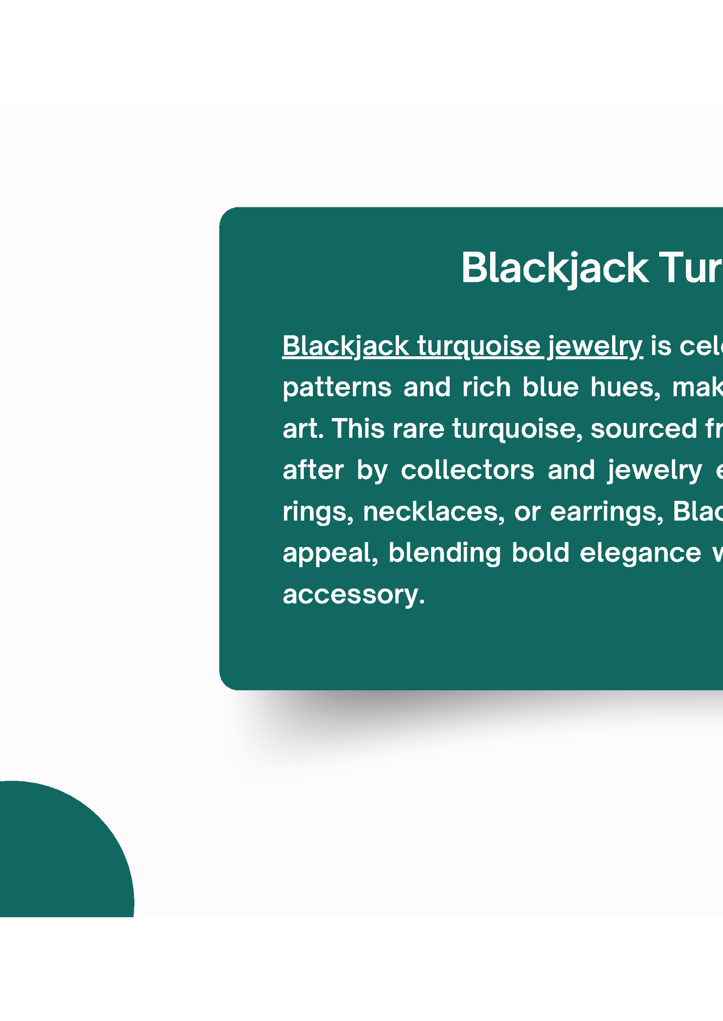 Blackjack Turquoise Jewelry