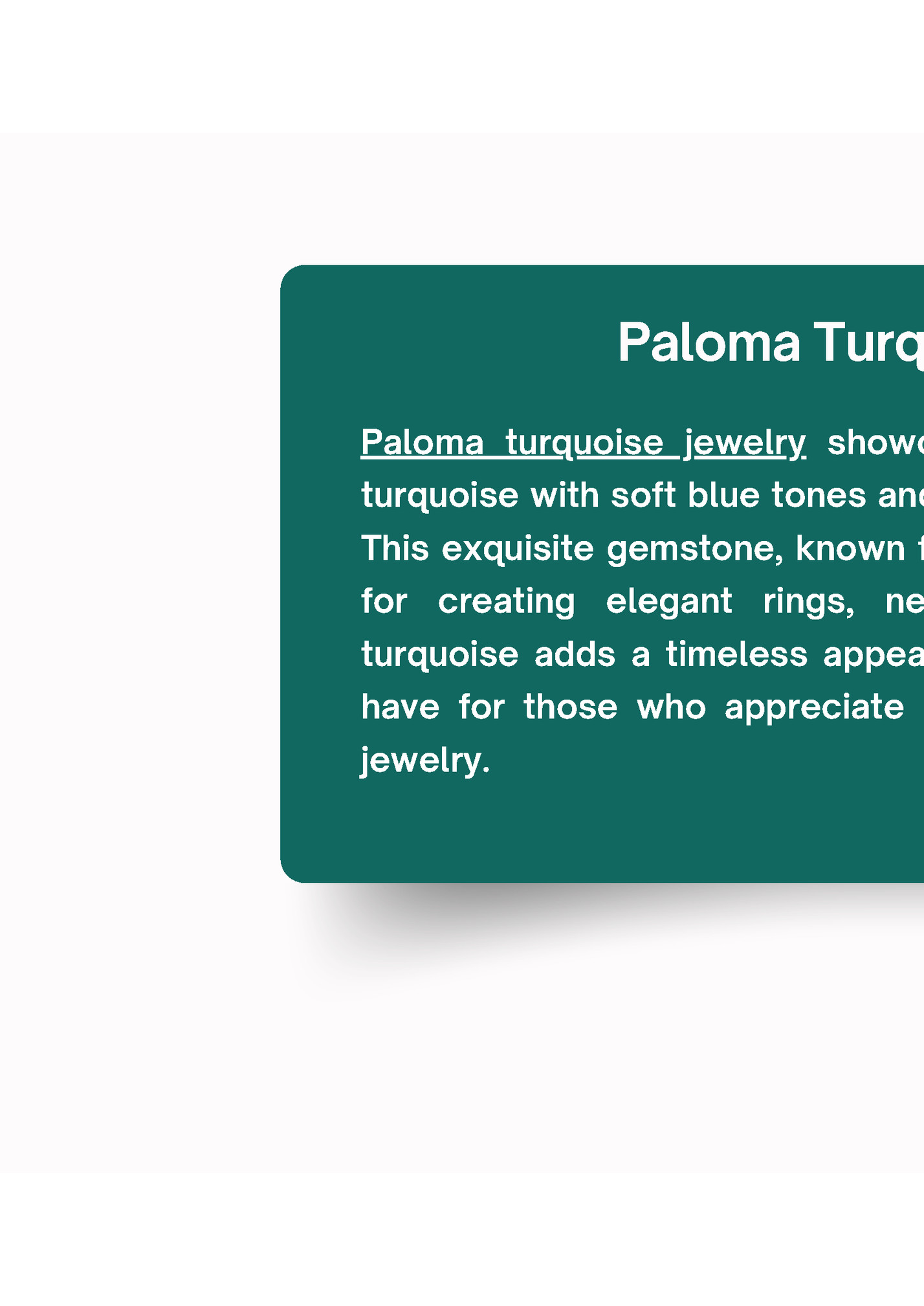 Paloma Turquoise Jewelry