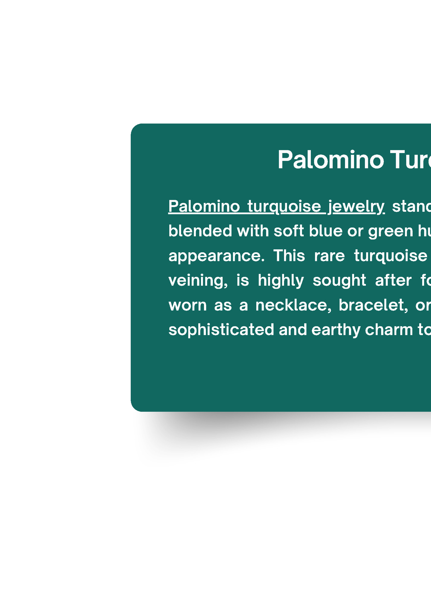 Palomino Turquoise Jewelry