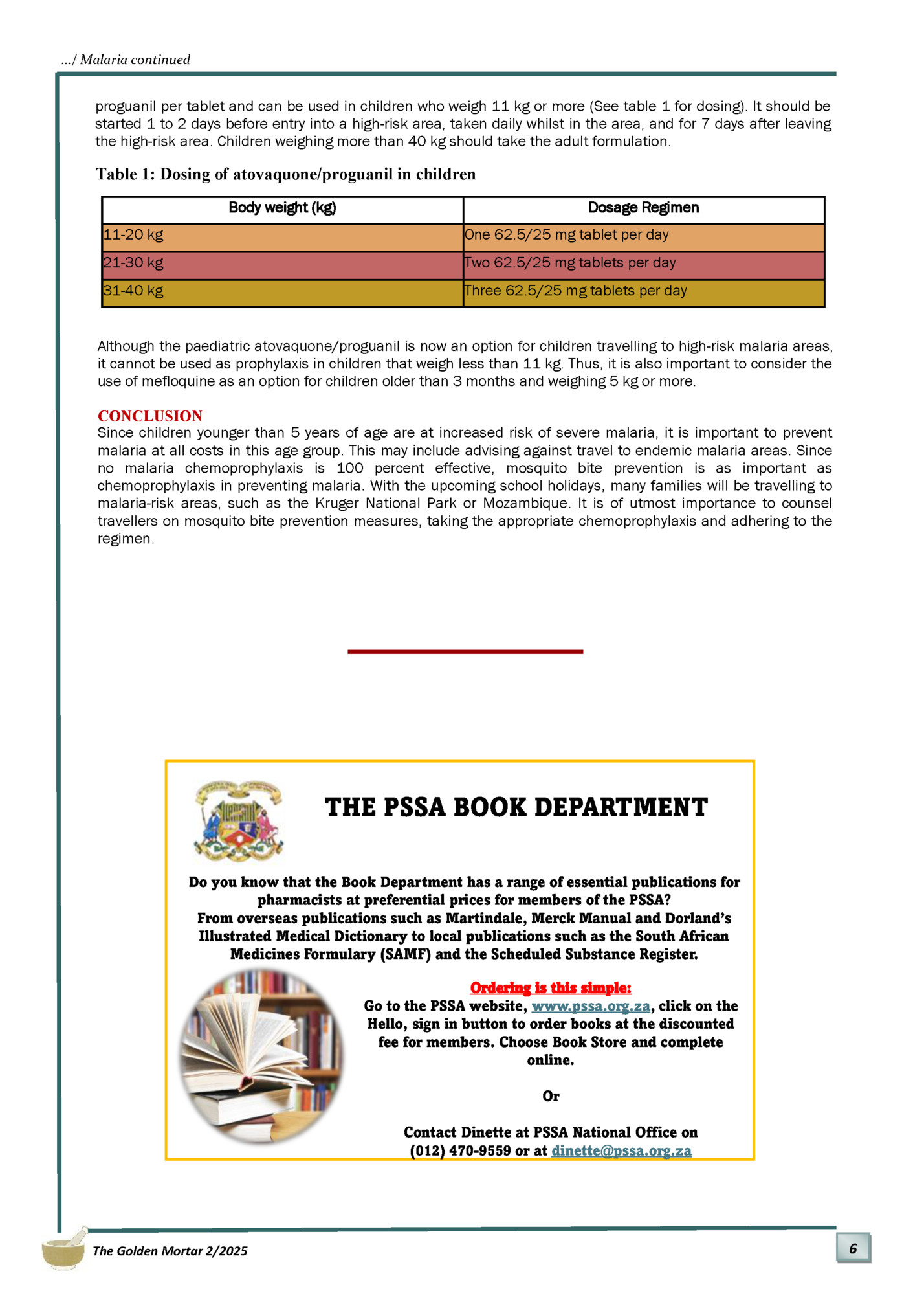 …/ Malaria continued