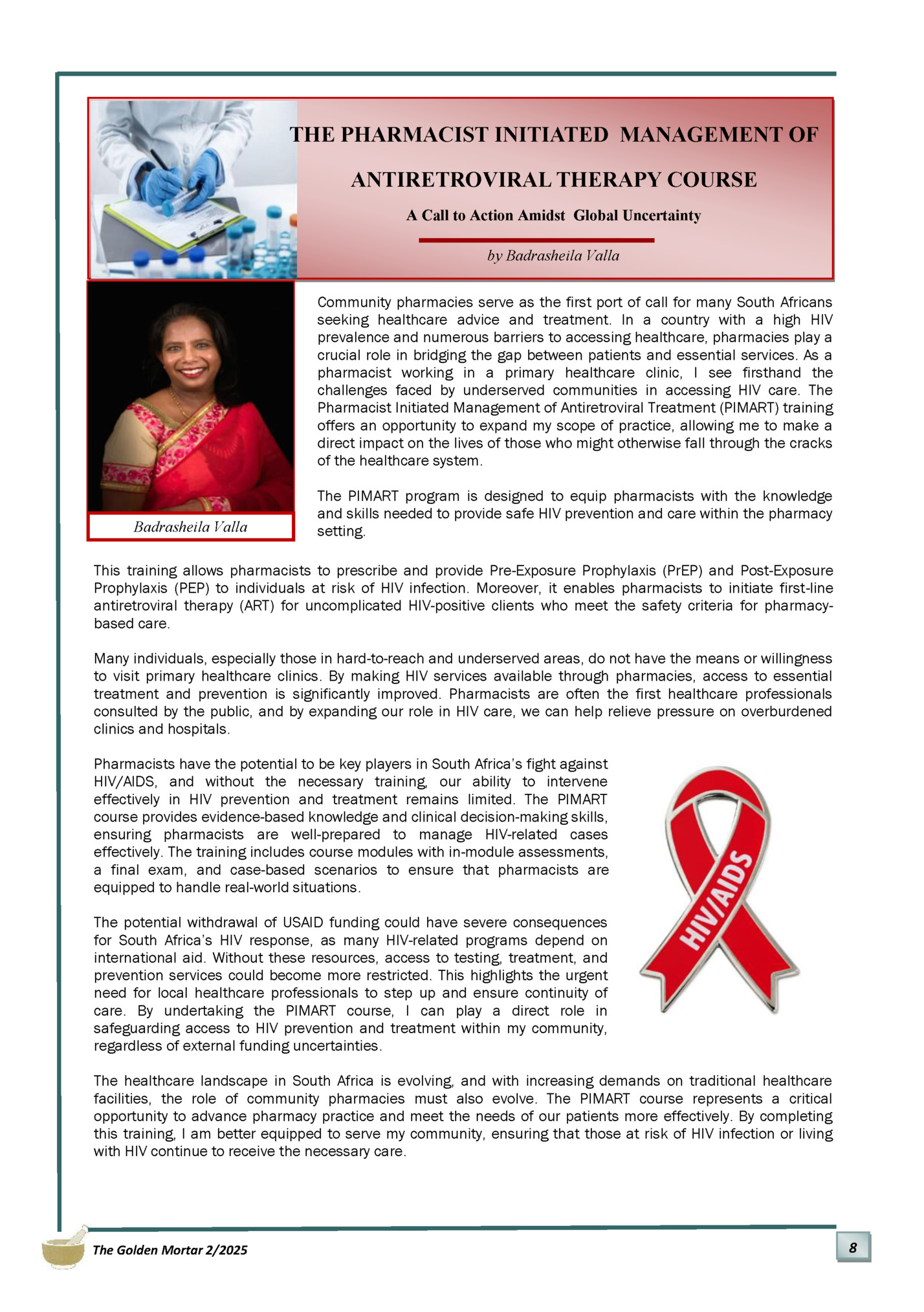 THE PHARMACIST INITIATED MANAGEMENT OF
