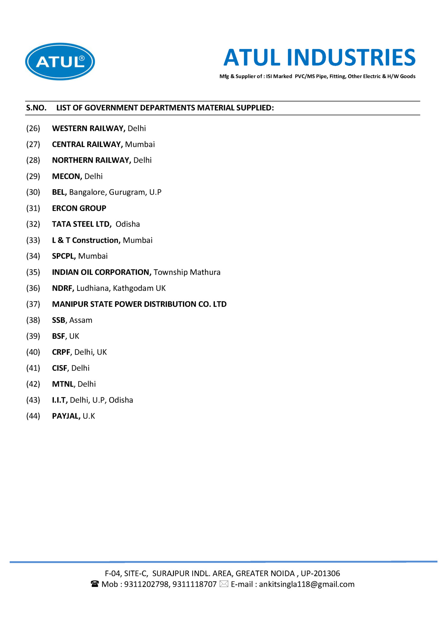 ATUL INDUSTRIES