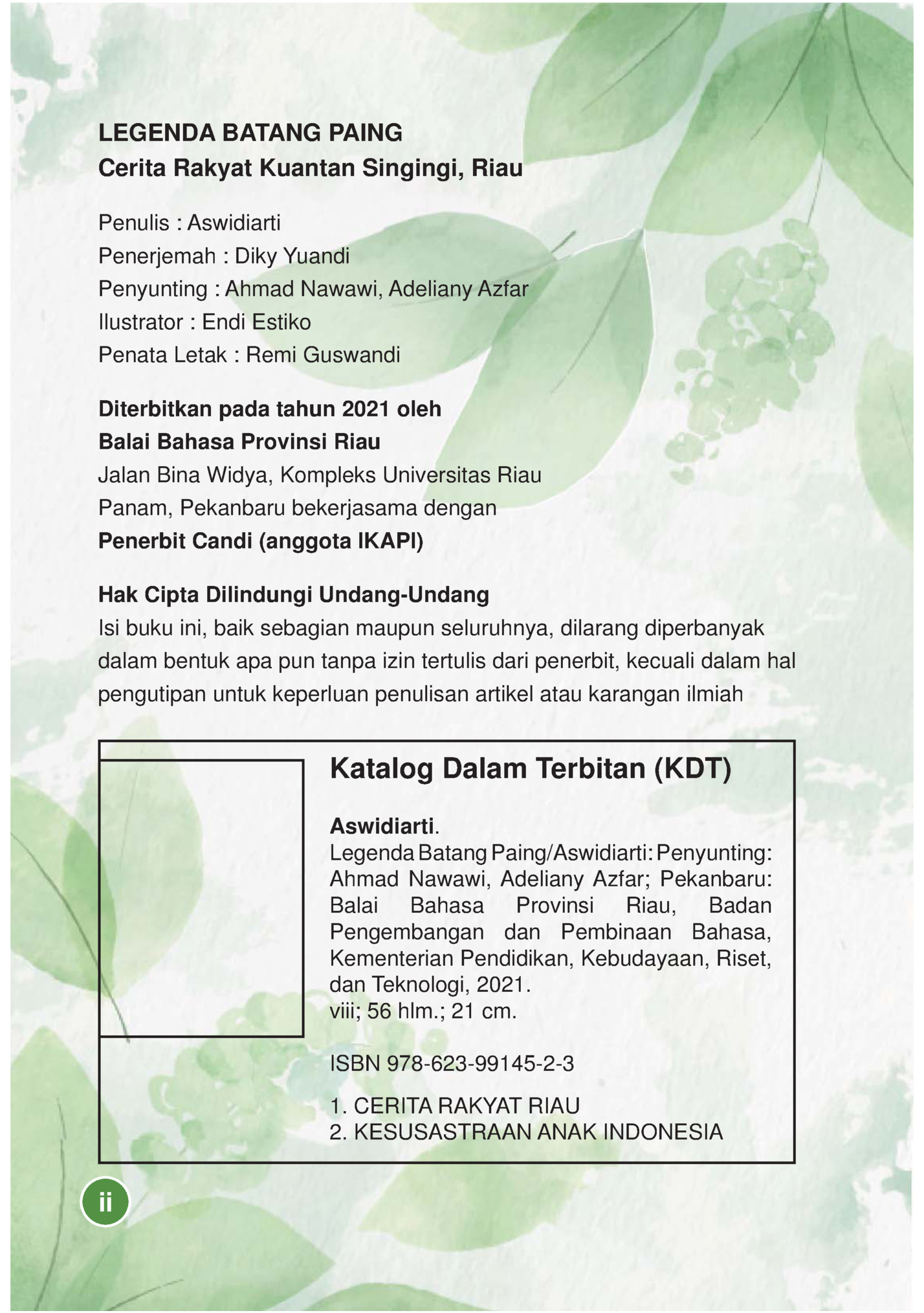 LEGENDA BATANG PAING