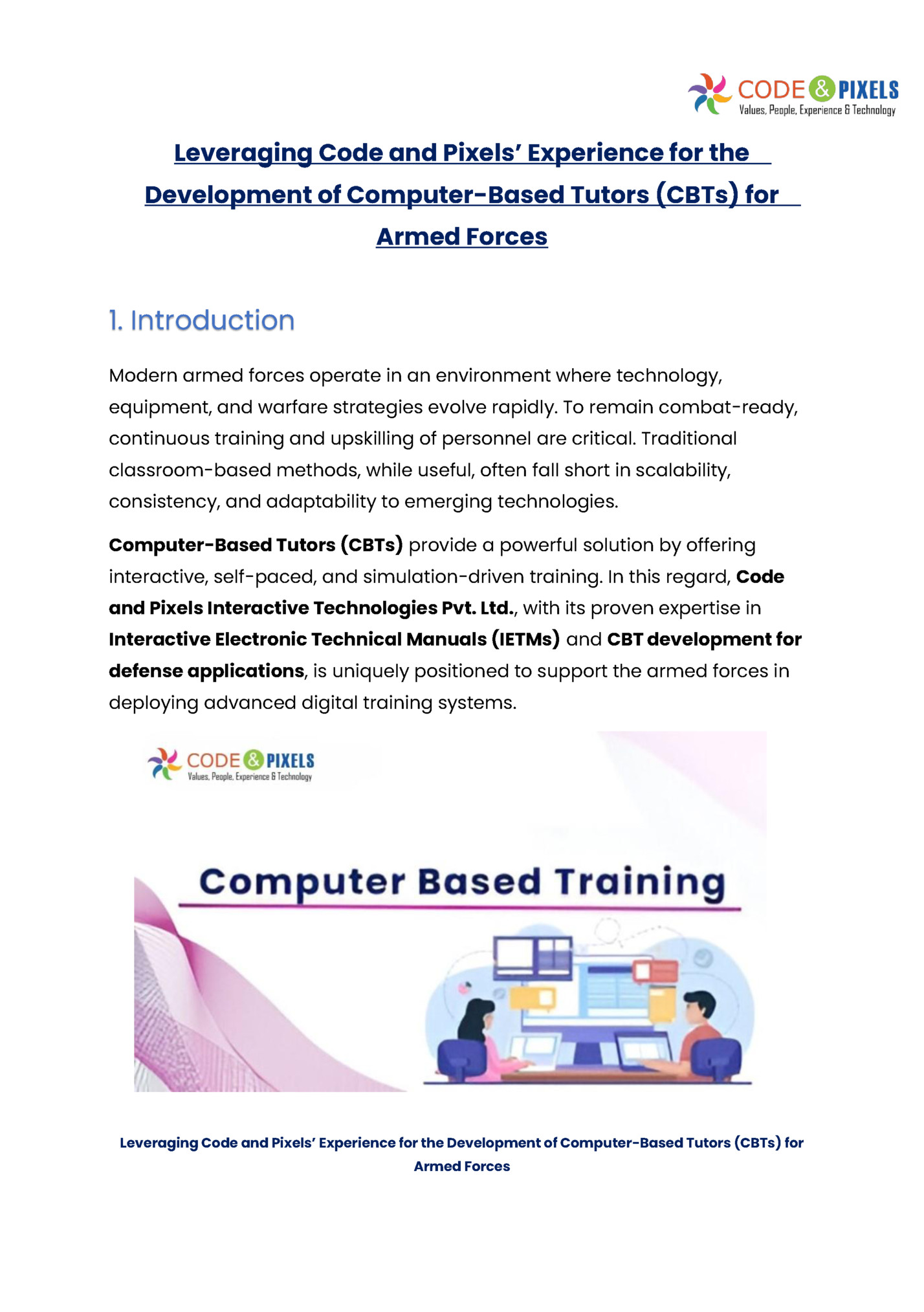 Leveraging Code and Pixels’ Experience for the Leveraging Code and Pixels’ Experience for the