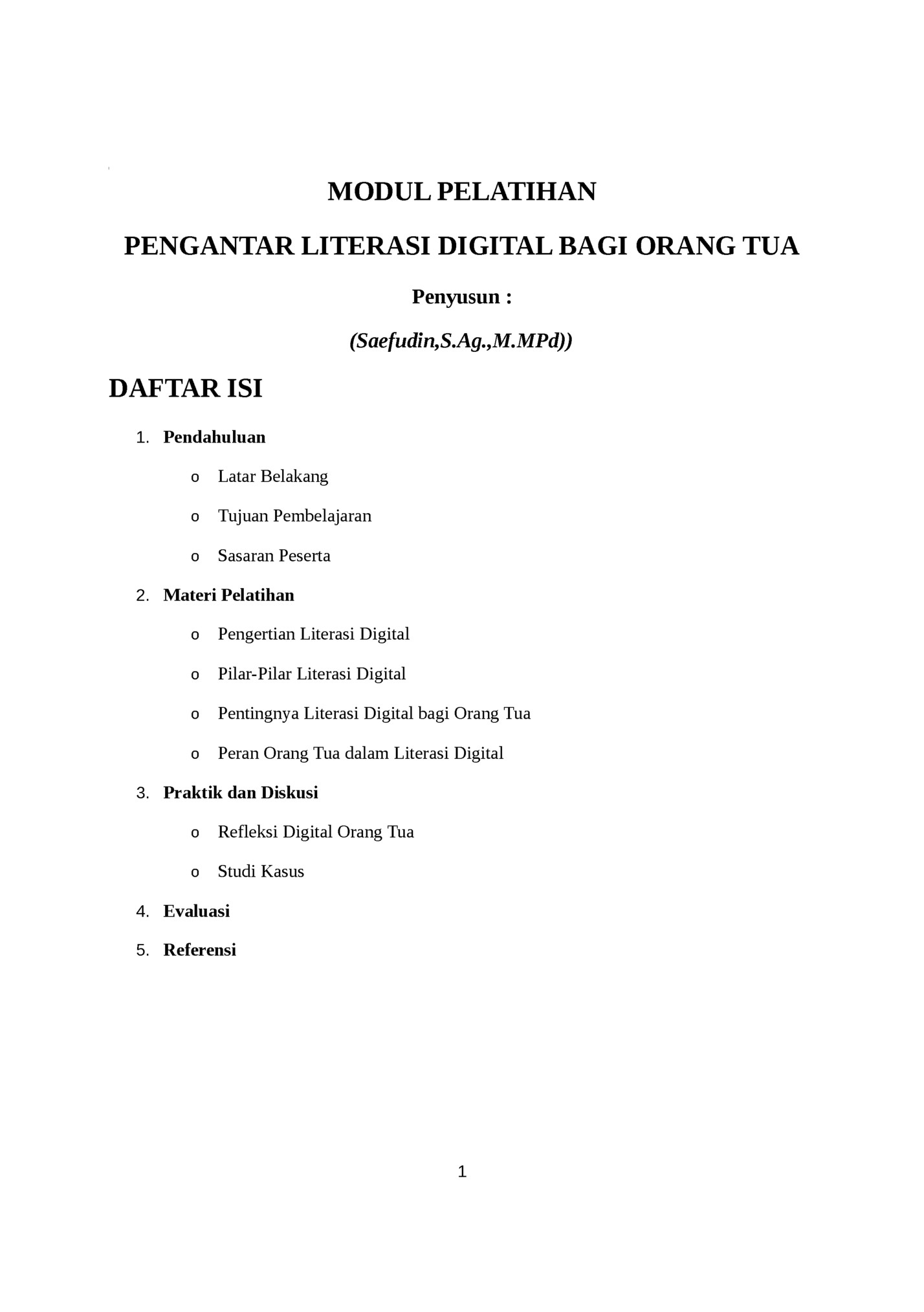 MODUL PELATIHAN