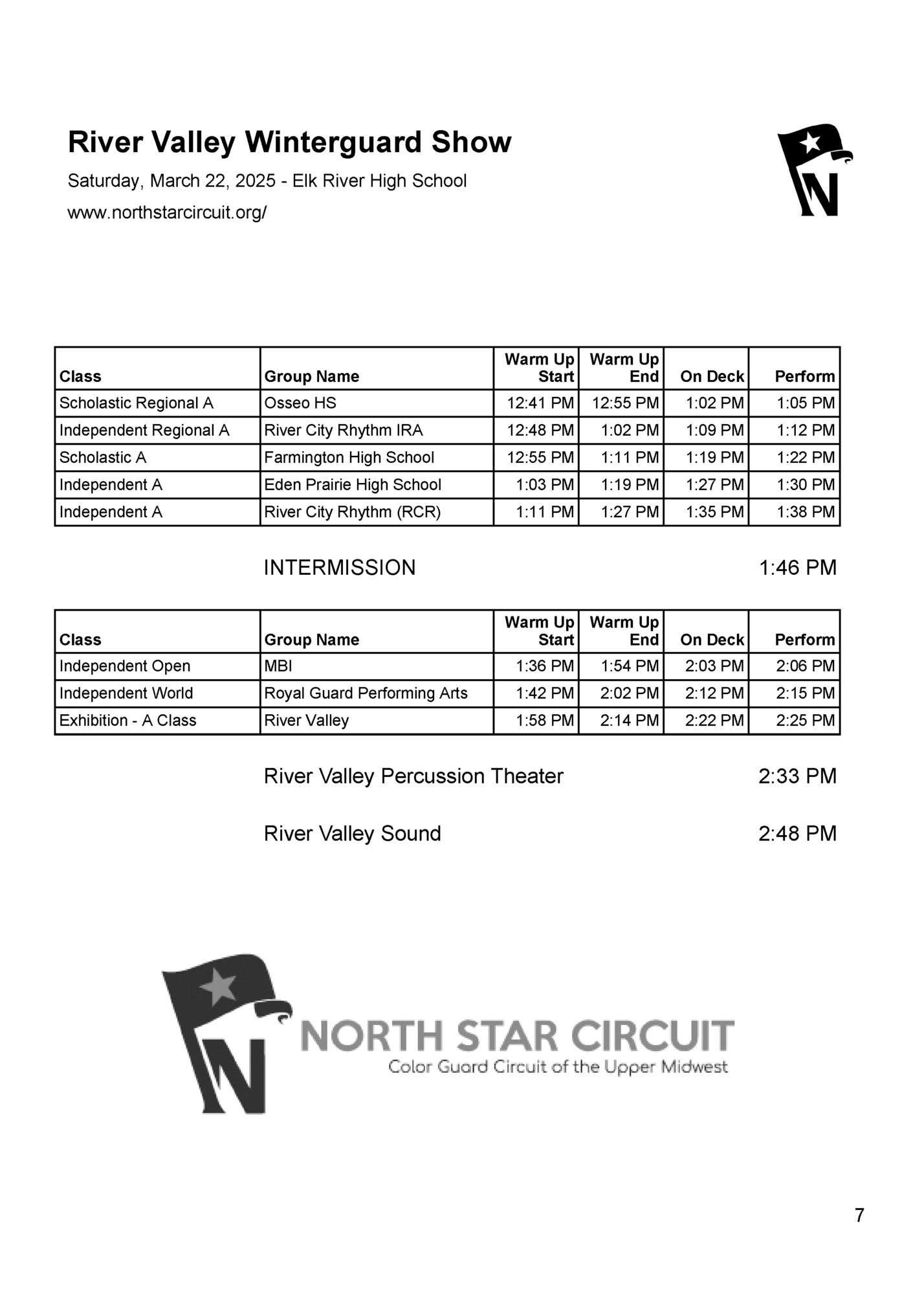 River Valley Winterguard Show