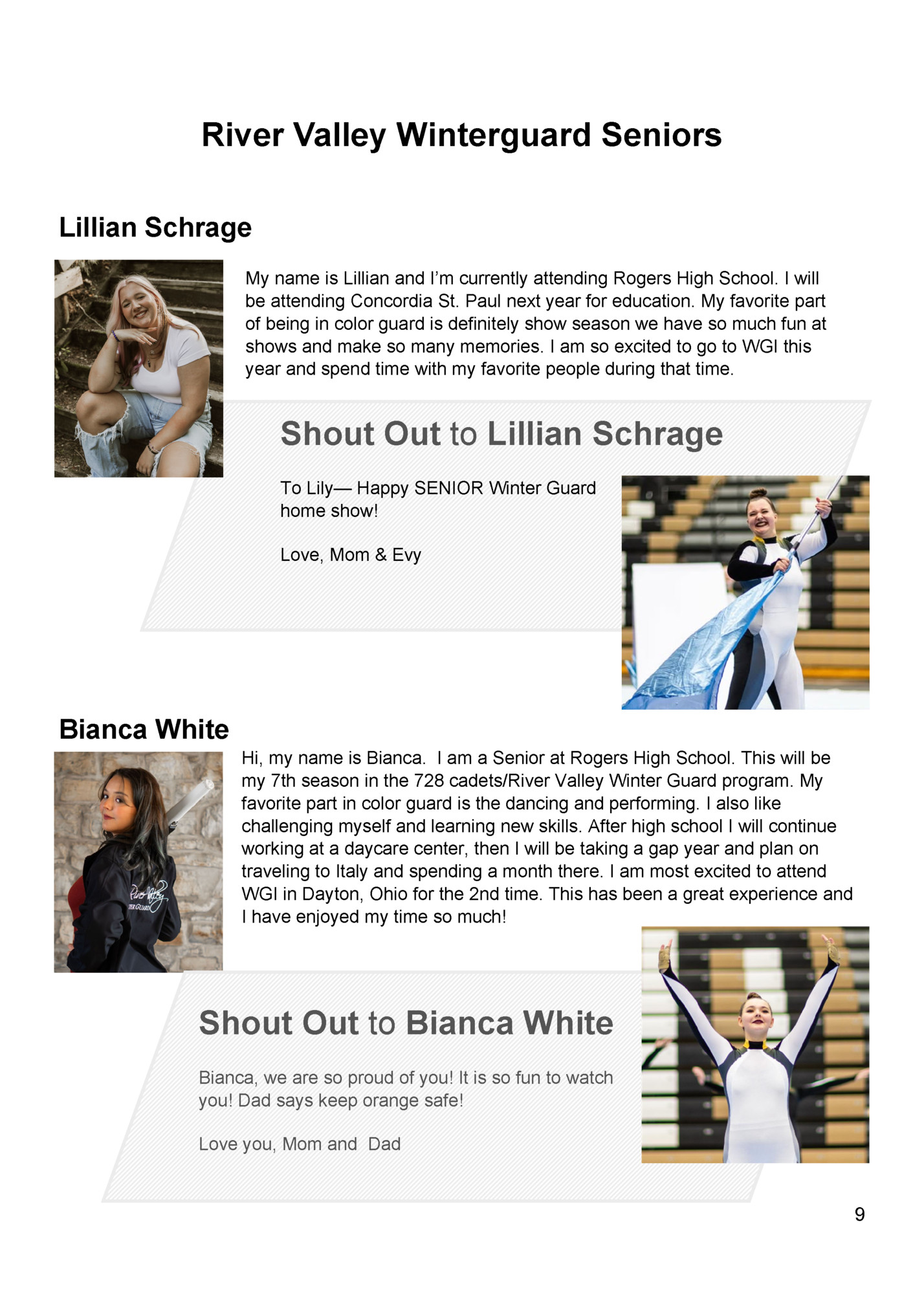 River Valley Winterguard Seniors