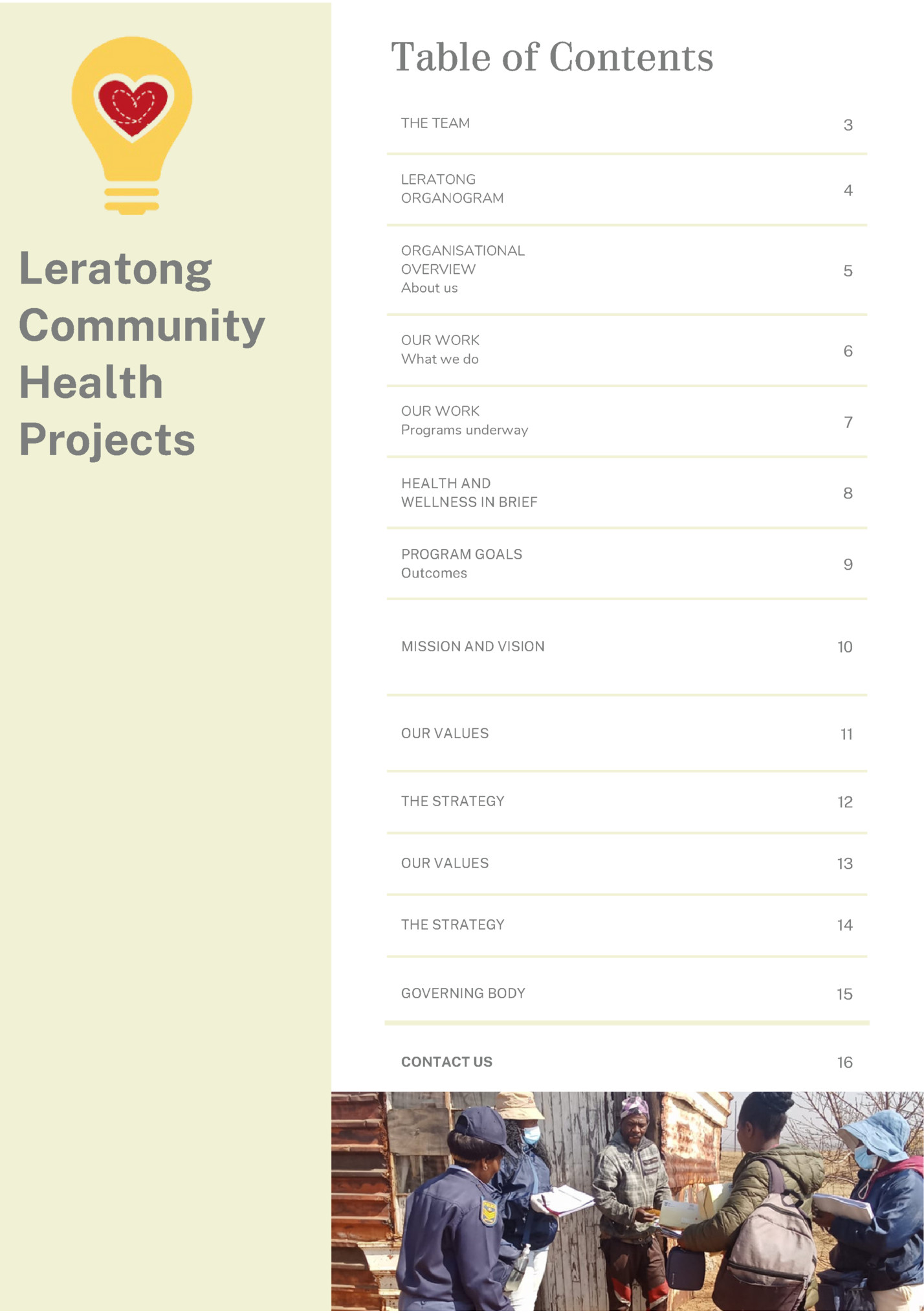 Table of Contents
