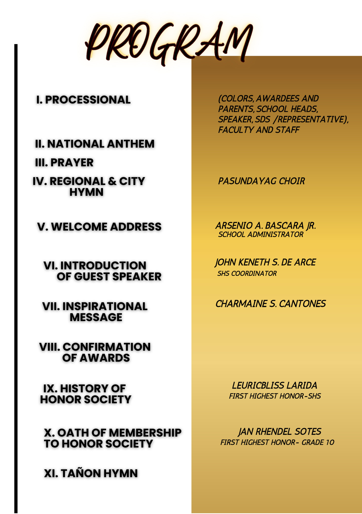 PROGRAM