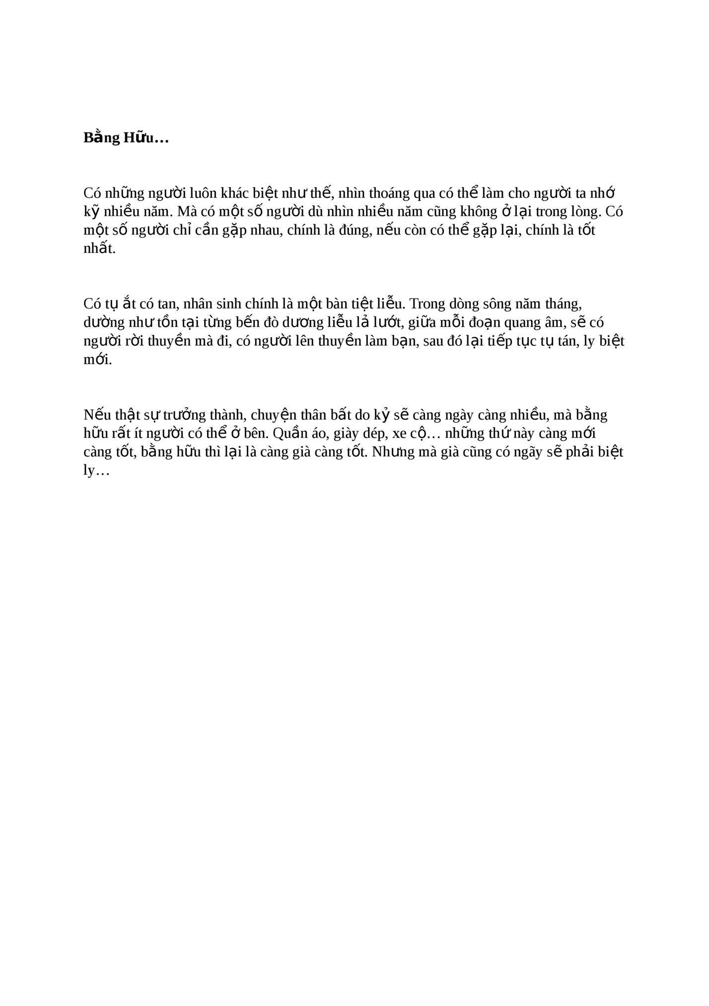 Bằng Hữu…