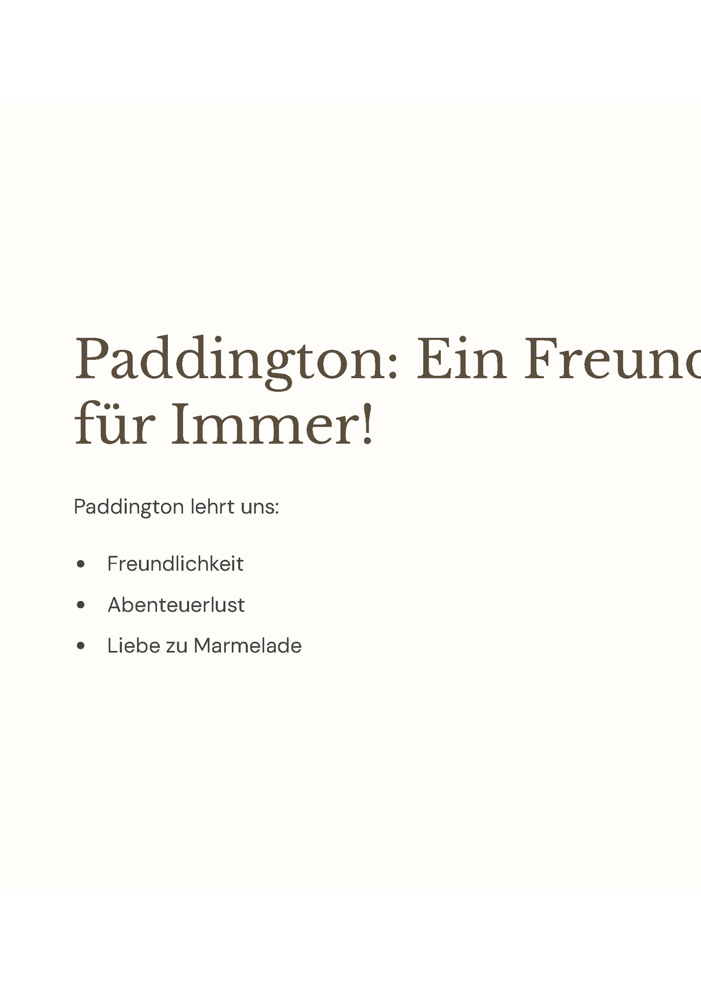 Paddington: Ein Freund