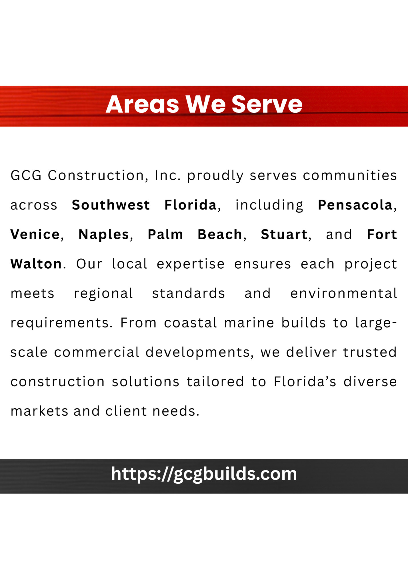 Areas We Serve